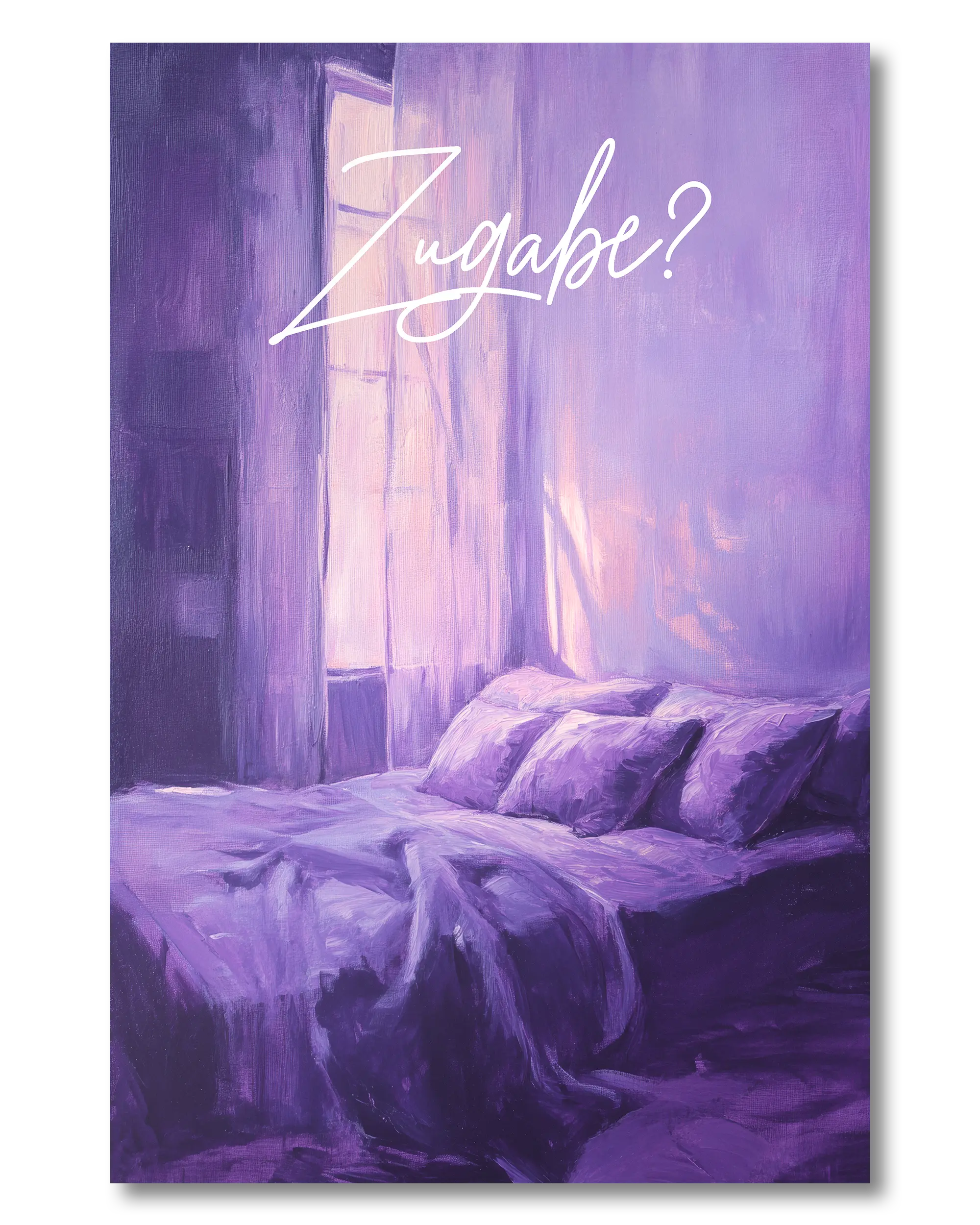 Frontalansicht des Poster Plate Designs Sexuell bedürftig im Original Style in der Größe Mini (20 x 30 cm)