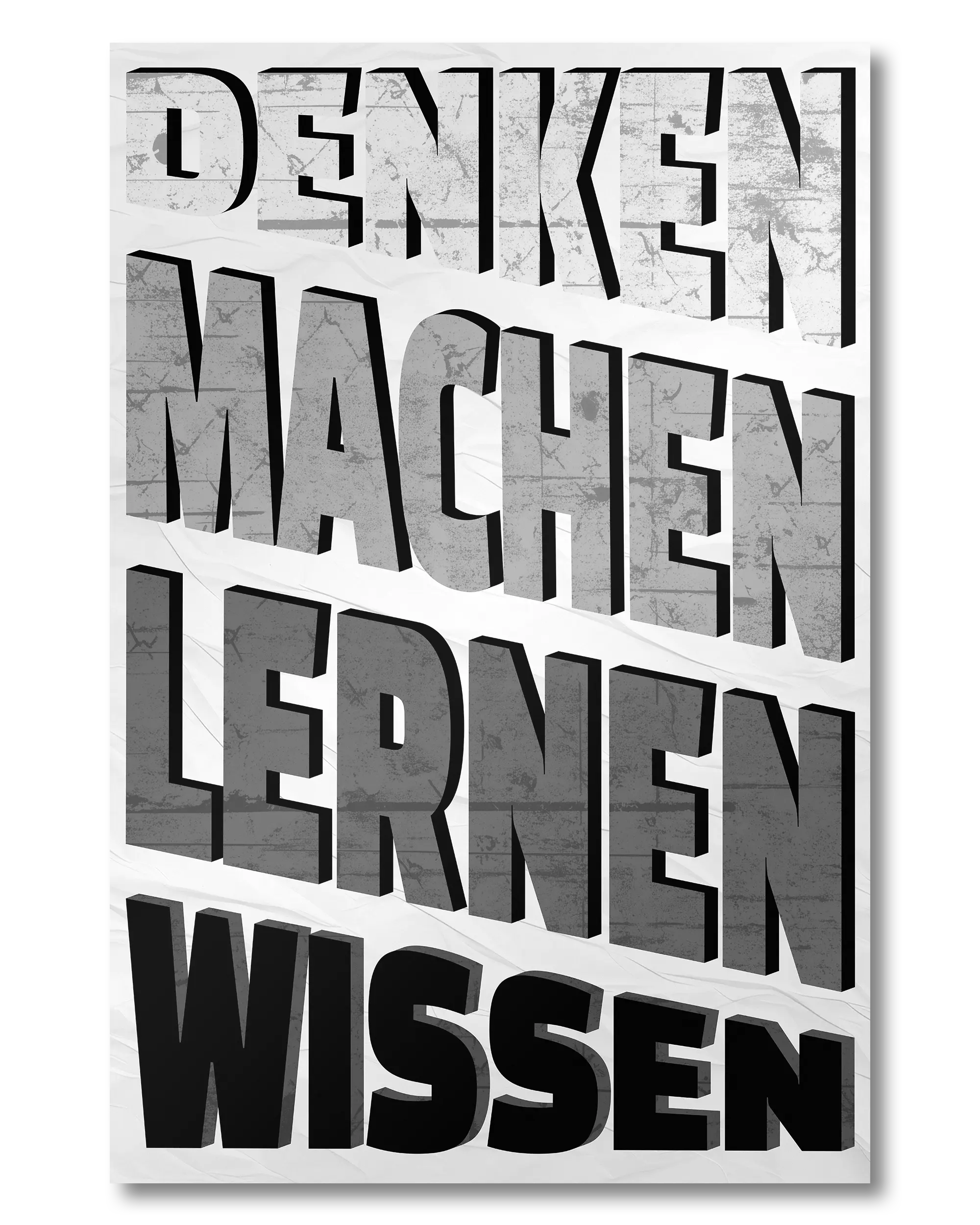 Frontalansicht des Poster Plate Designs Der Weg zum Wissen im Original Style in der Größe Mini (20 x 30 cm)