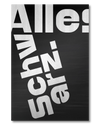 Frontalansicht des Poster Plate Designs Alles Schwarz im Original Style in der Größe Mini (20 x 30 cm)