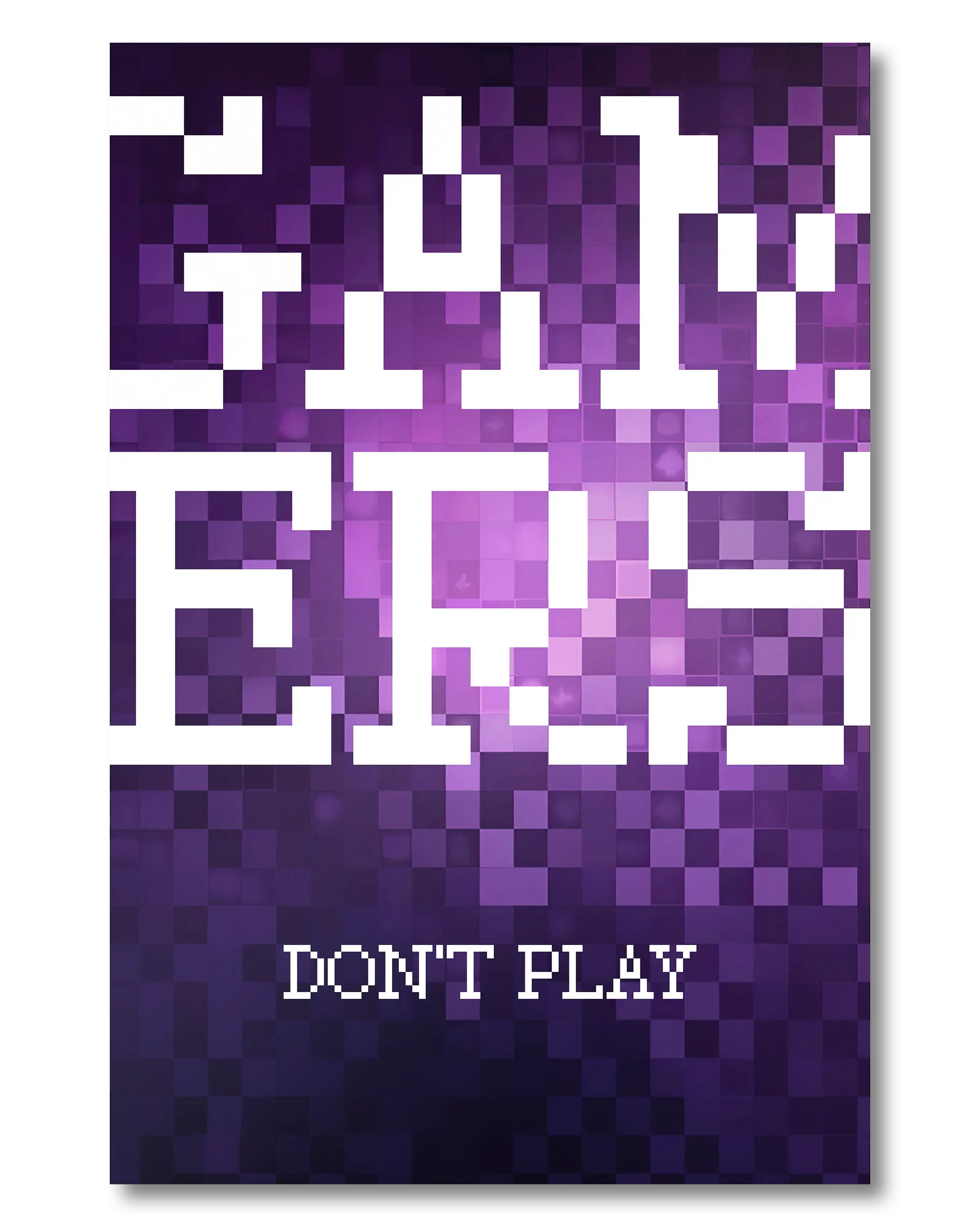 Frontalansicht des Poster Plate Designs Gamers don't play im Original Style in der Größe Mini (20 x 30 cm)