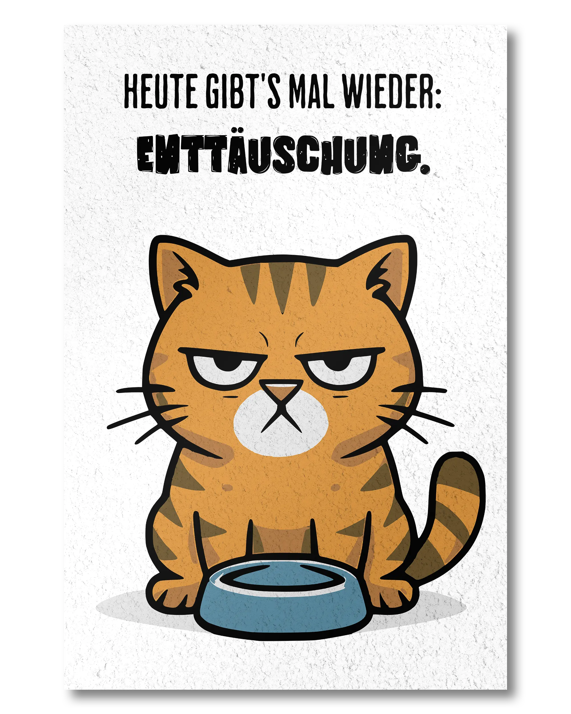 Frontalansicht des Poster Plate Designs Napf Neustart im Original Style in der Größe Mini (20 x 30 cm)