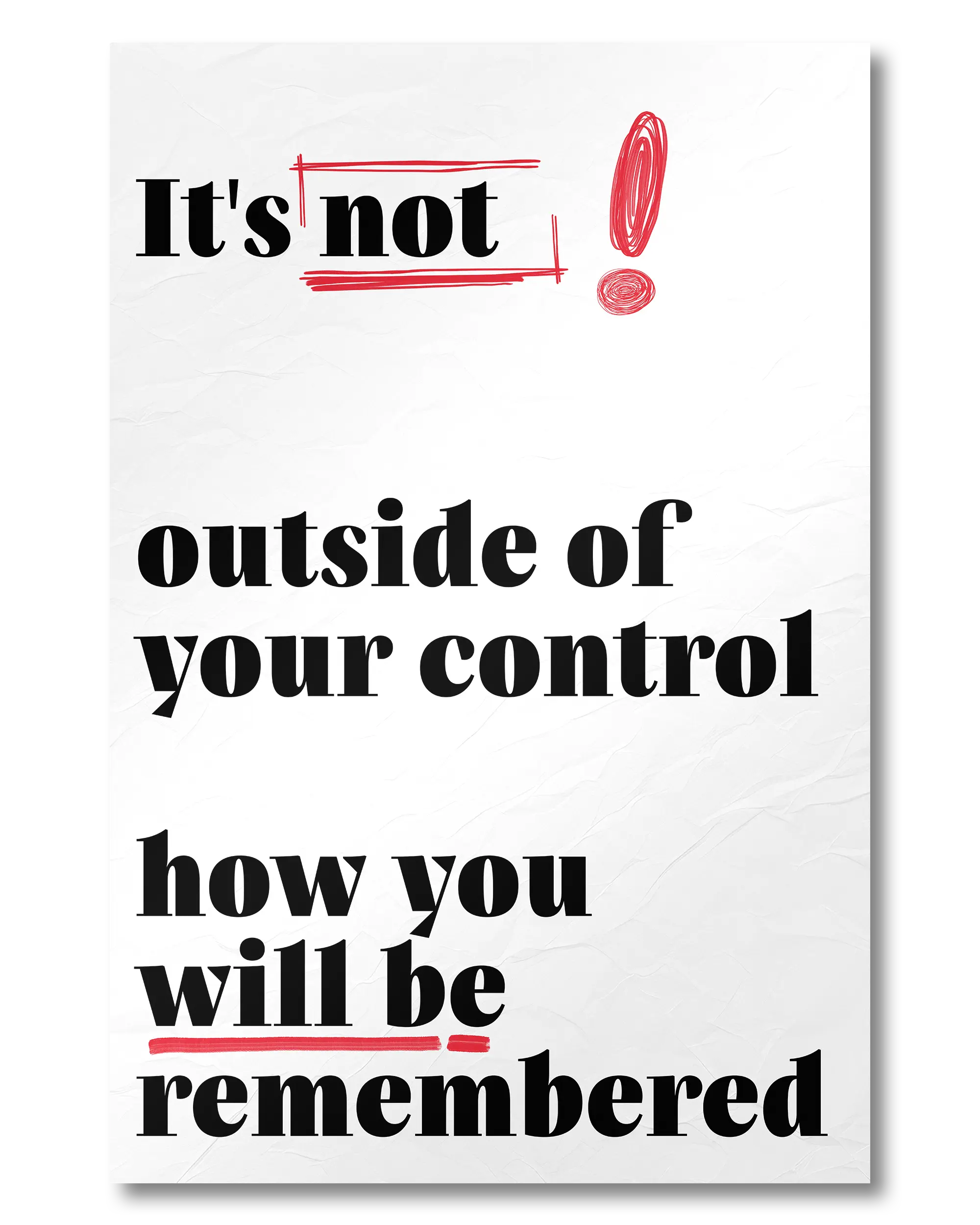 Frontalansicht des Poster Plate Designs Write your story im Original Style in der Größe Mini (20 x 30 cm)