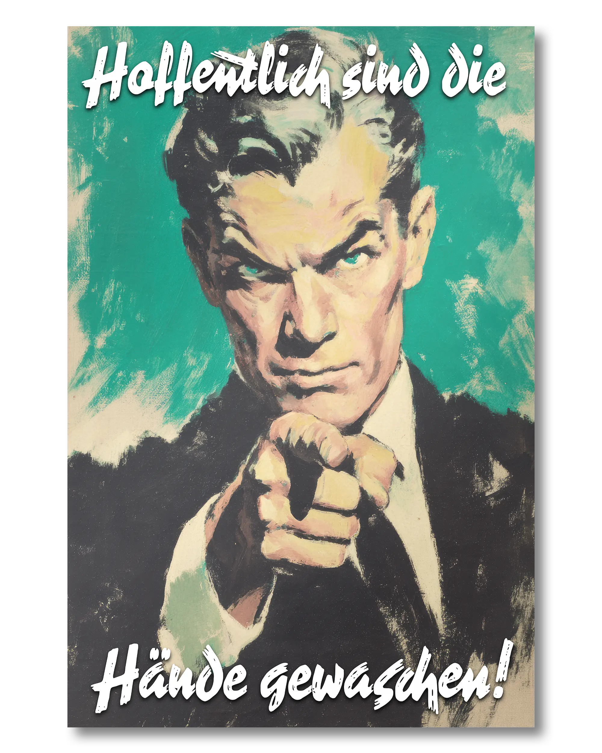 Frontalansicht des Poster Plate Designs Besser mit Seife im Original Style in der Größe Mini (20 x 30 cm)