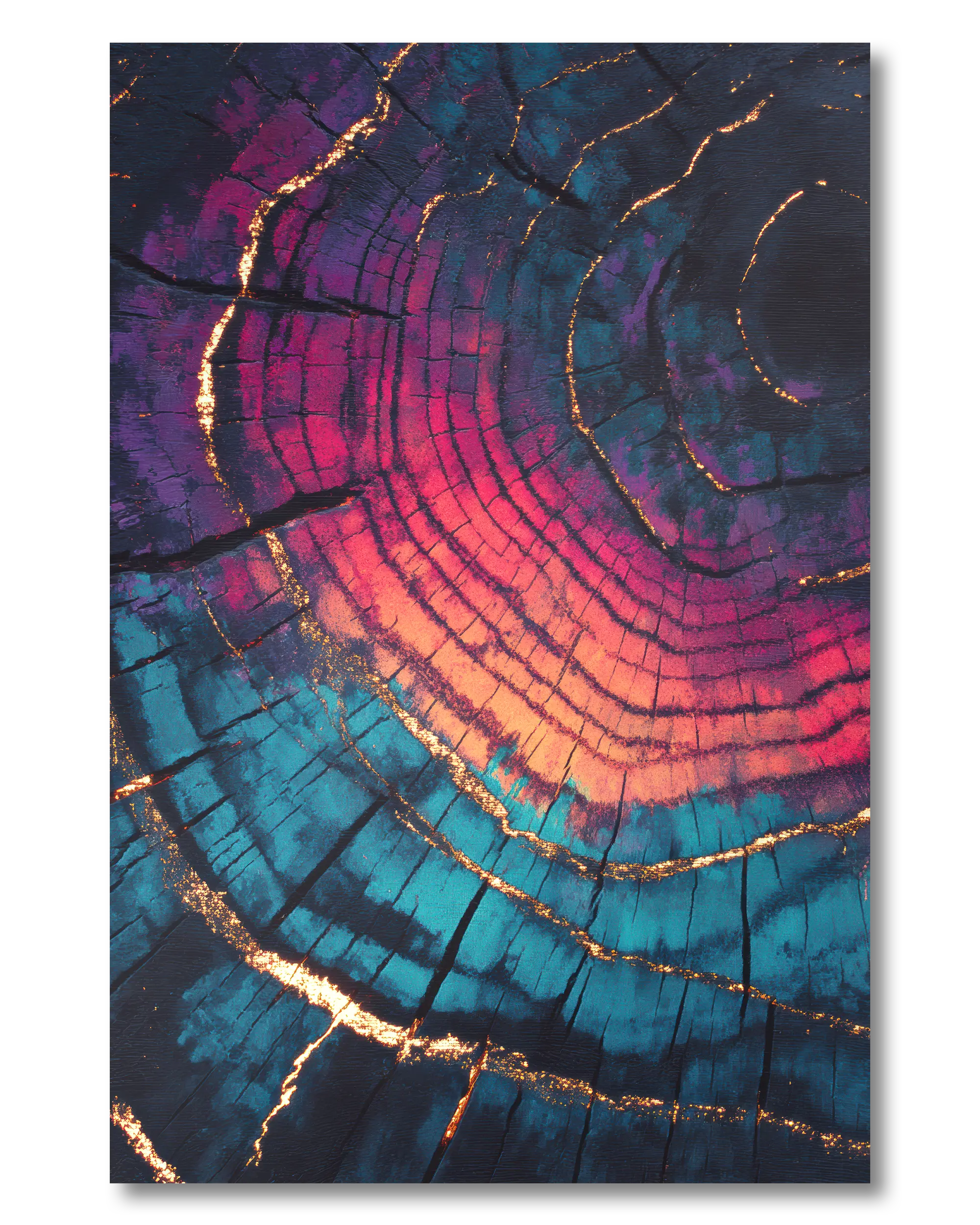 Frontalansicht des Poster Plate Designs Rindenroulette im Original Style in der Größe Mini (20 x 30 cm)