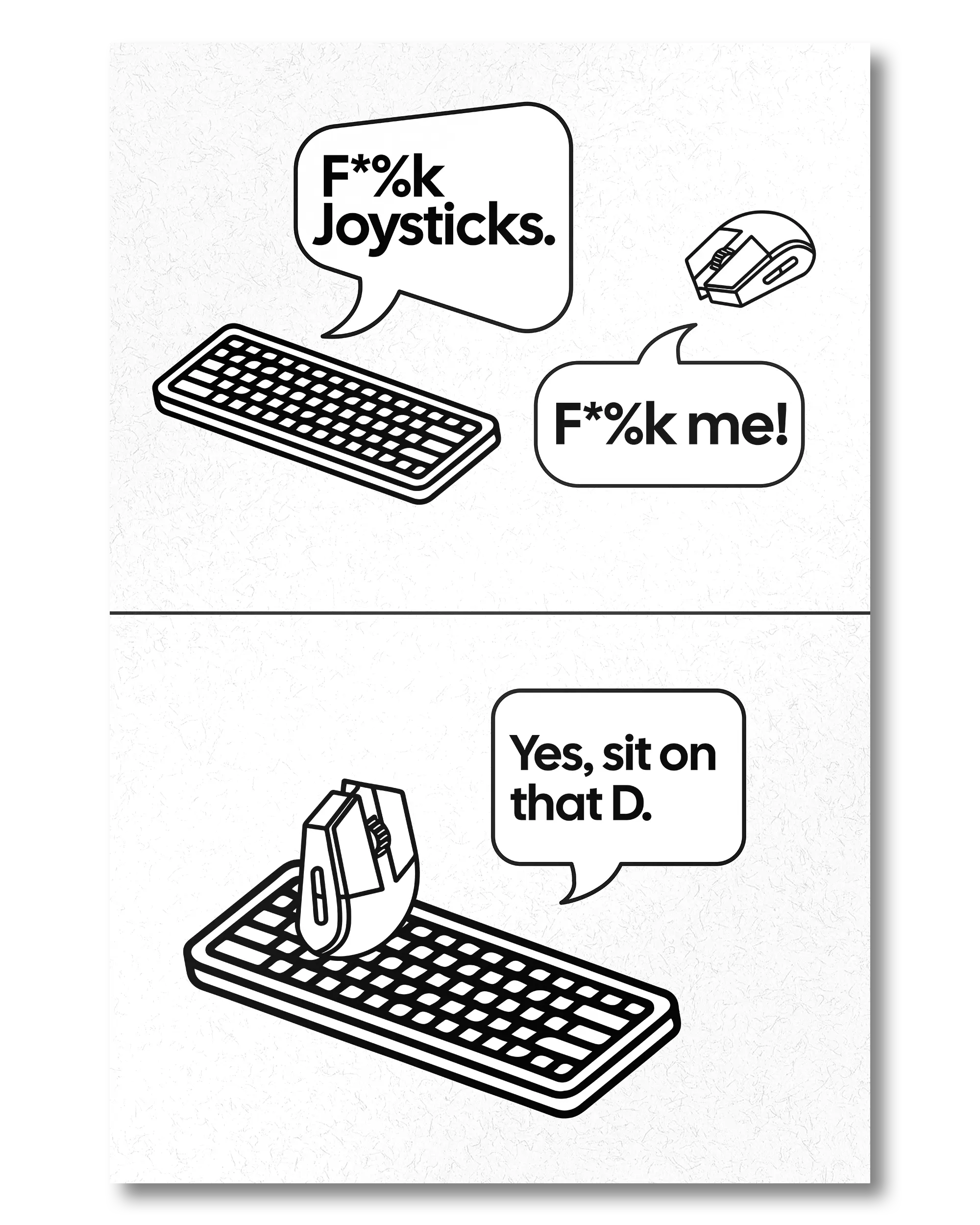 Frontalansicht des Poster Plate Designs Keystrokes im Original Style in der Größe Mini (20 x 30 cm)