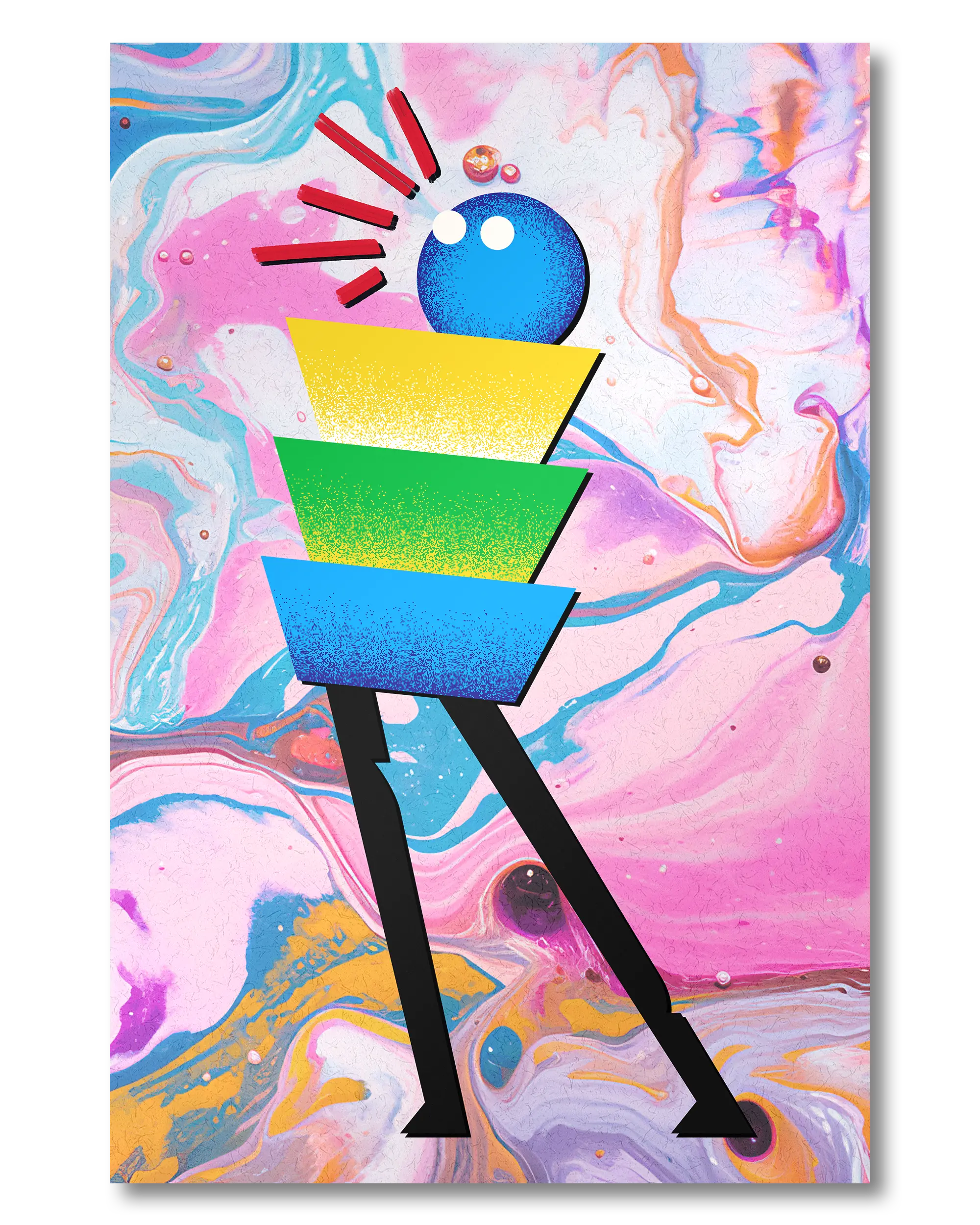 Frontalansicht des Poster Plate Designs Ein Kunstwerk im Original Style in der Größe Mini (20 x 30 cm)