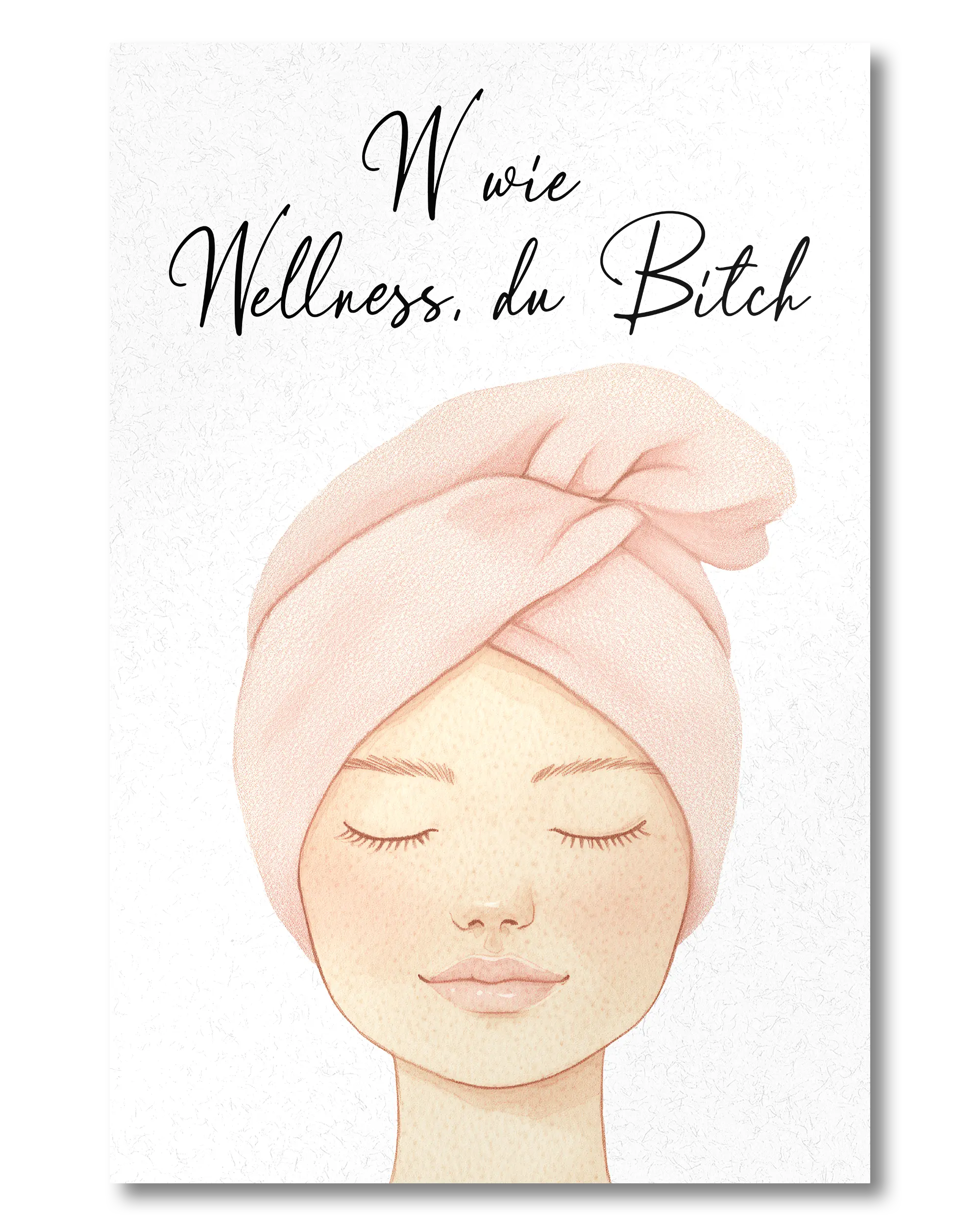 Frontalansicht des Poster Plate Designs Wellness Routine im Original Style in der Größe Mini (20 x 30 cm)