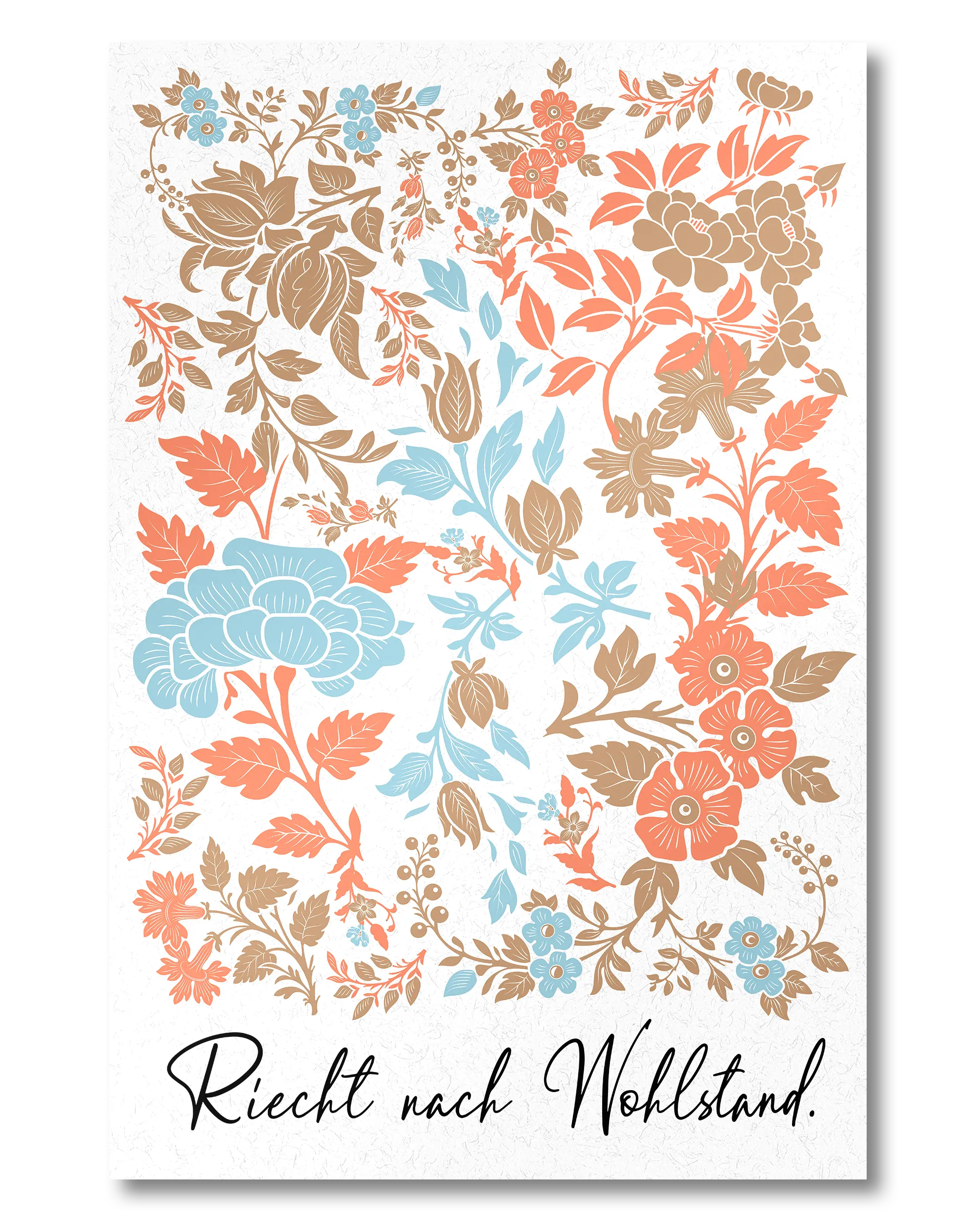 Frontalansicht des Poster Plate Designs Wohlstandsduft im Original Style in der Größe Mini (20 x 30 cm)