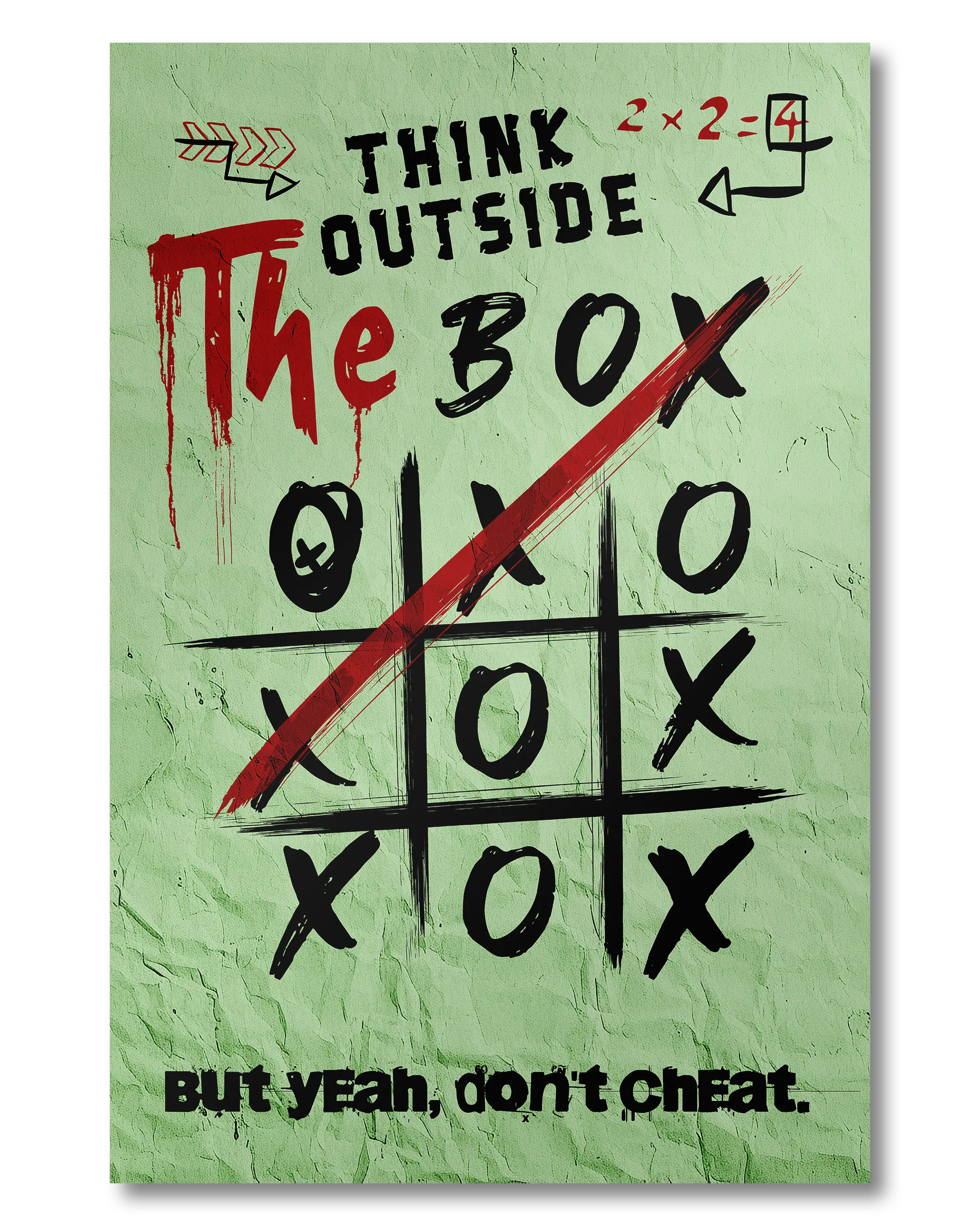 Frontalansicht des Poster Plate Designs Boxing Outside im Original Style in der Größe Mini (20 x 30 cm)