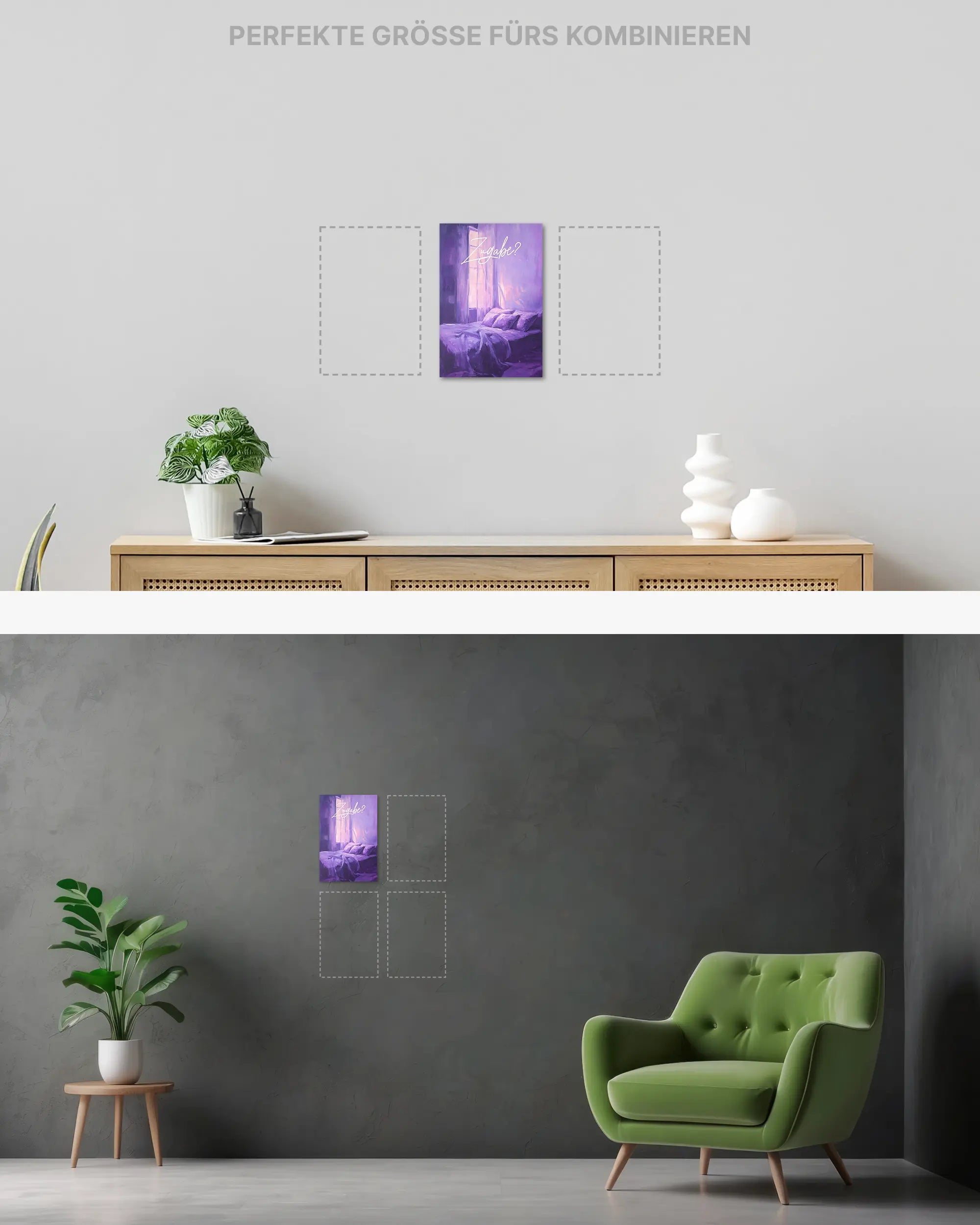 Wandansicht des Poster Plate Designs Sexuell bedürftig im Original Style in der Größe Mini (20 x 30 cm)