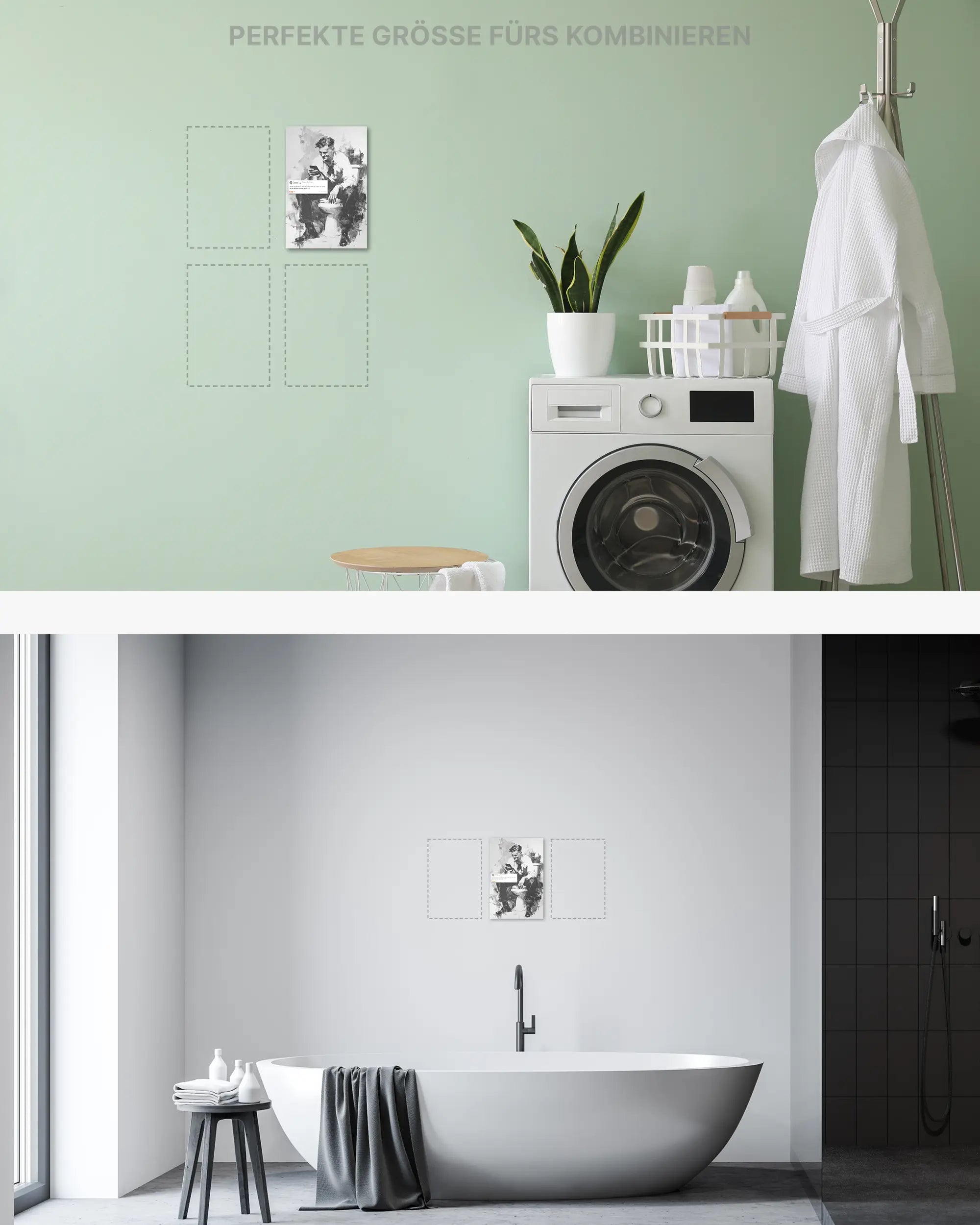 Zimmeransicht des Poster Plate Designs Clemens kackt im Original Style in der Größe Mini (20 x 30 cm)