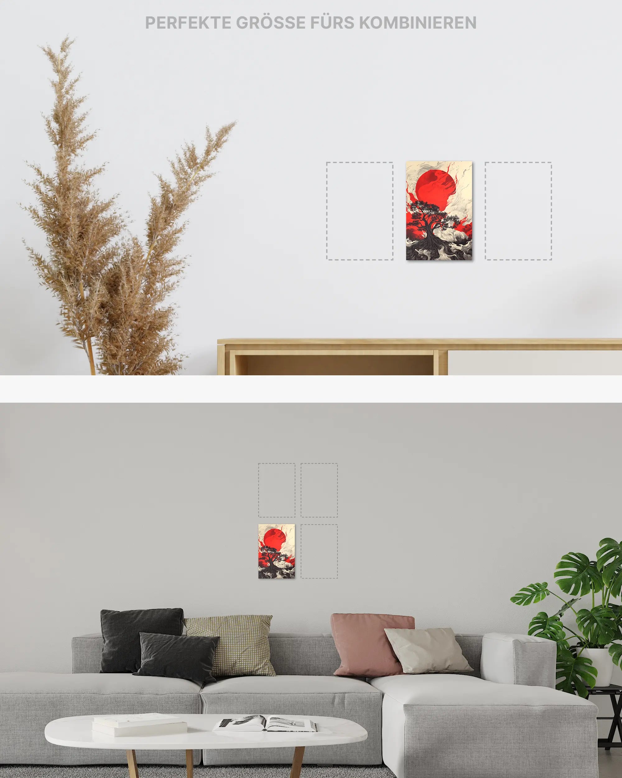 Zimmeransicht des Poster Plate Designs Japan is lit im Original Style in der Größe Mini (20 x 30 cm)