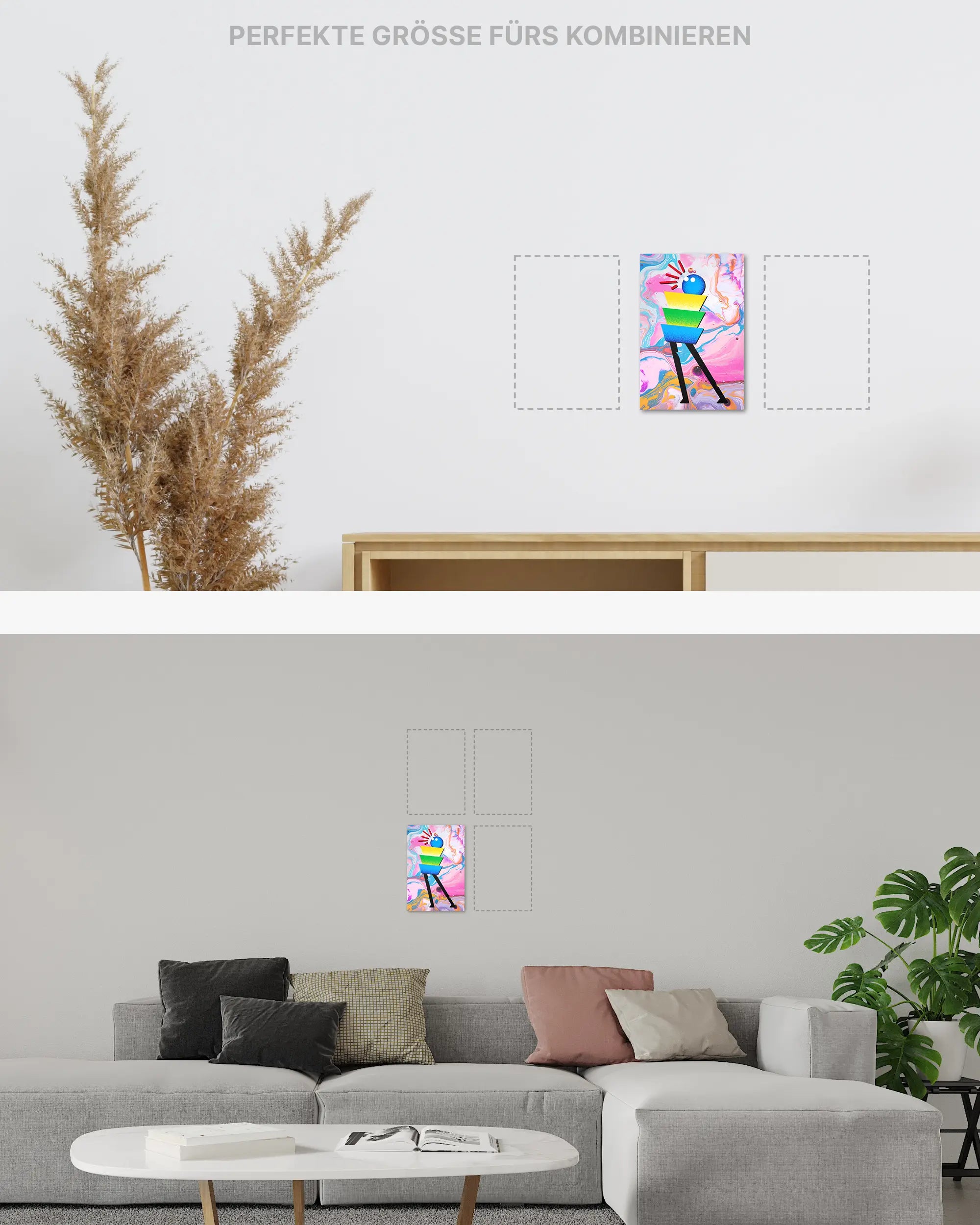 Zimmeransicht des Poster Plate Designs Ein Kunstwerk im Original Style in der Größe Mini (20 x 30 cm)