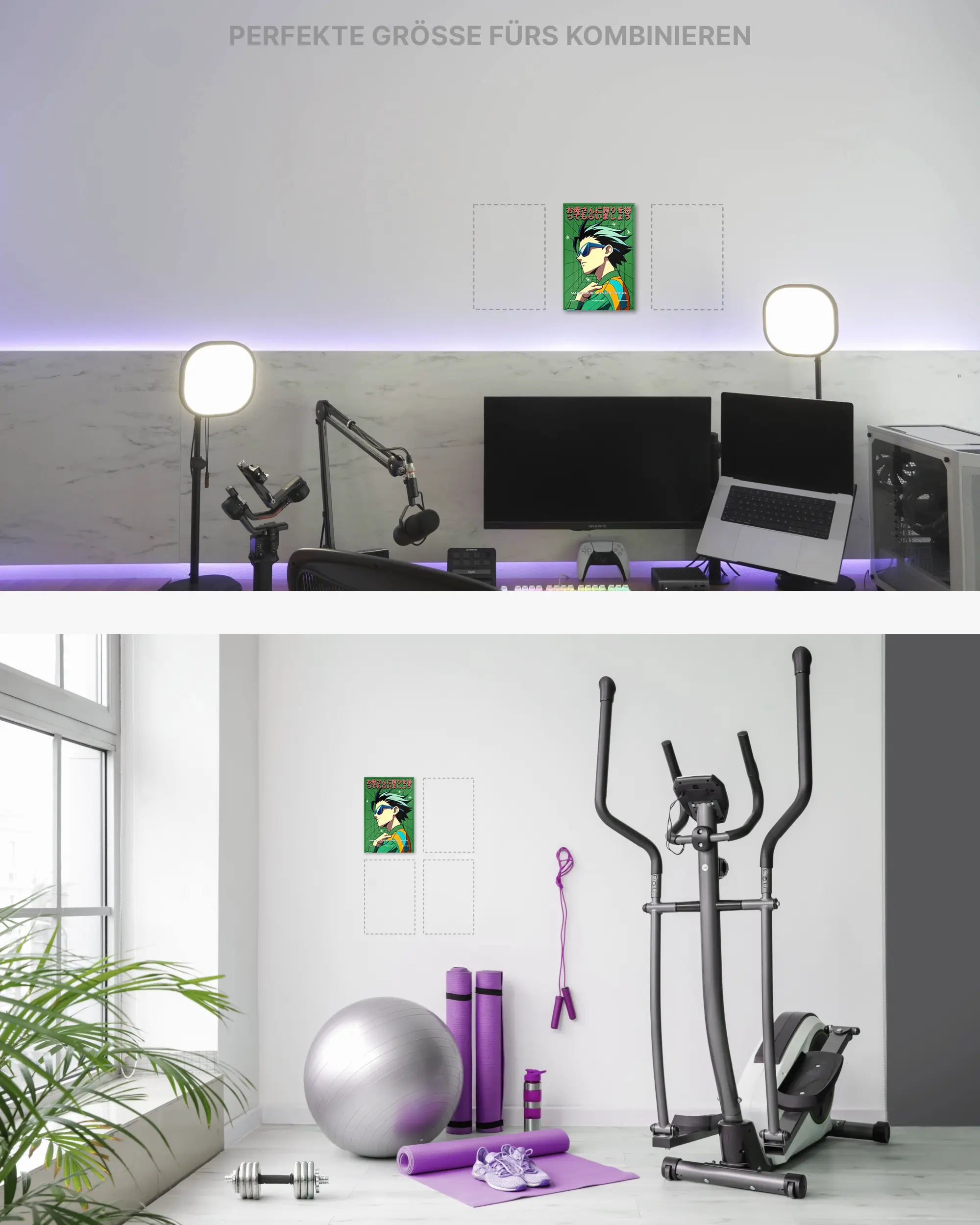 Zimmeransicht des Poster Plate Designs Make her proud im Original Style in der Größe Mini (20 x 30 cm)