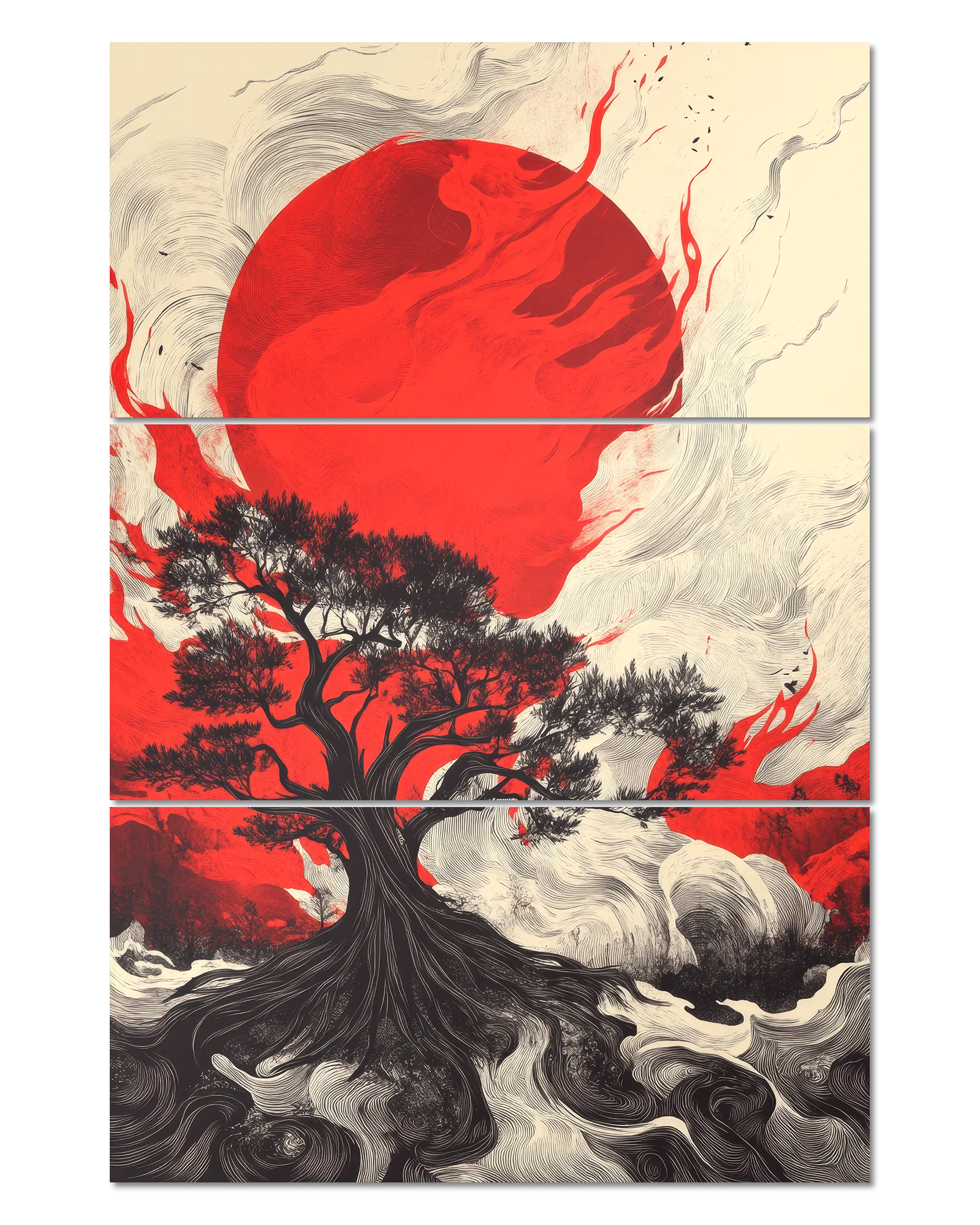 Frontalansicht des Poster Plate Designs Japan is lit im Original Style in der Größe Mighty (60 x 90 cm)