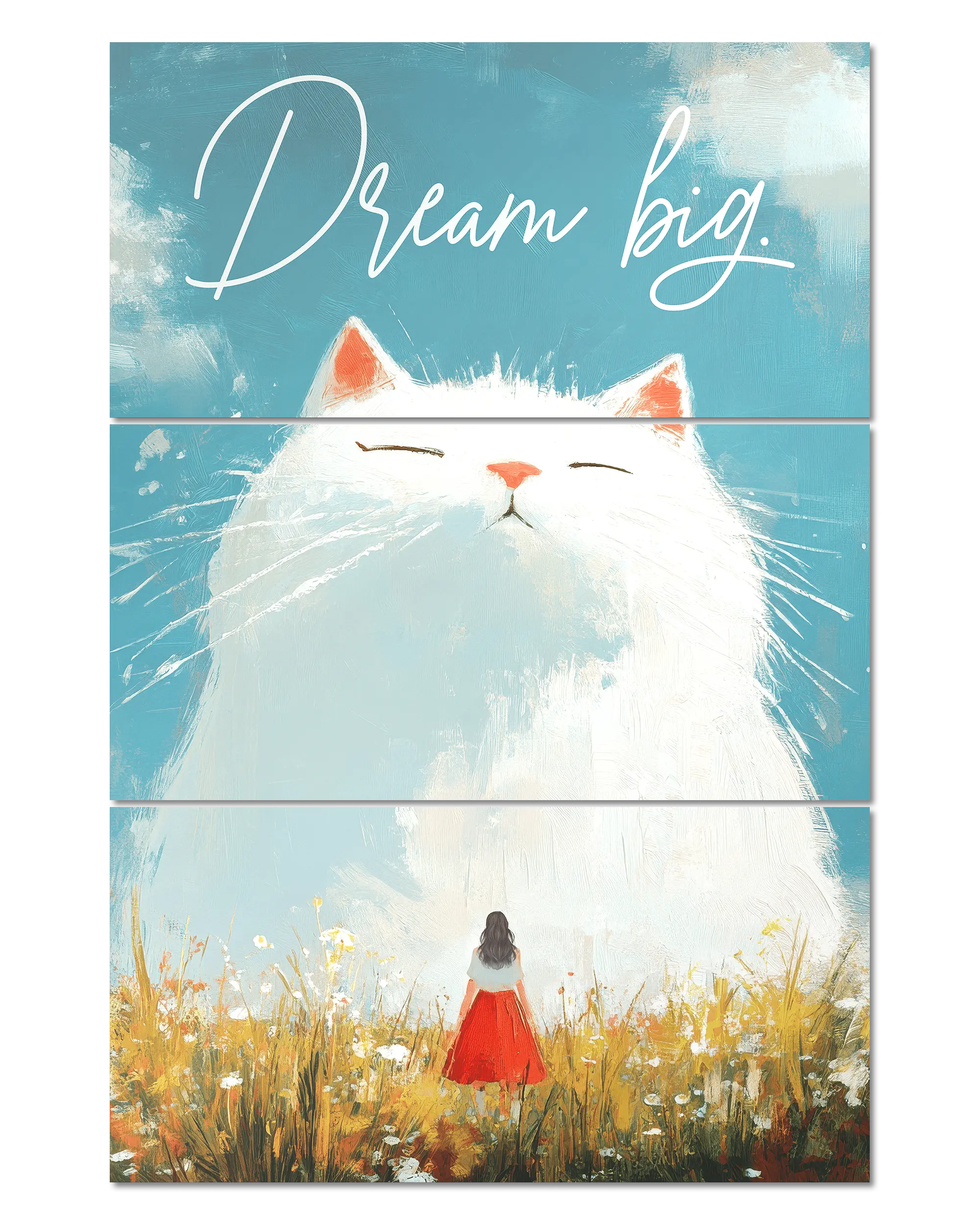 Frontalansicht des Poster Plate Designs Dream Big im Original Style in der Größe Mighty (60 x 90 cm)