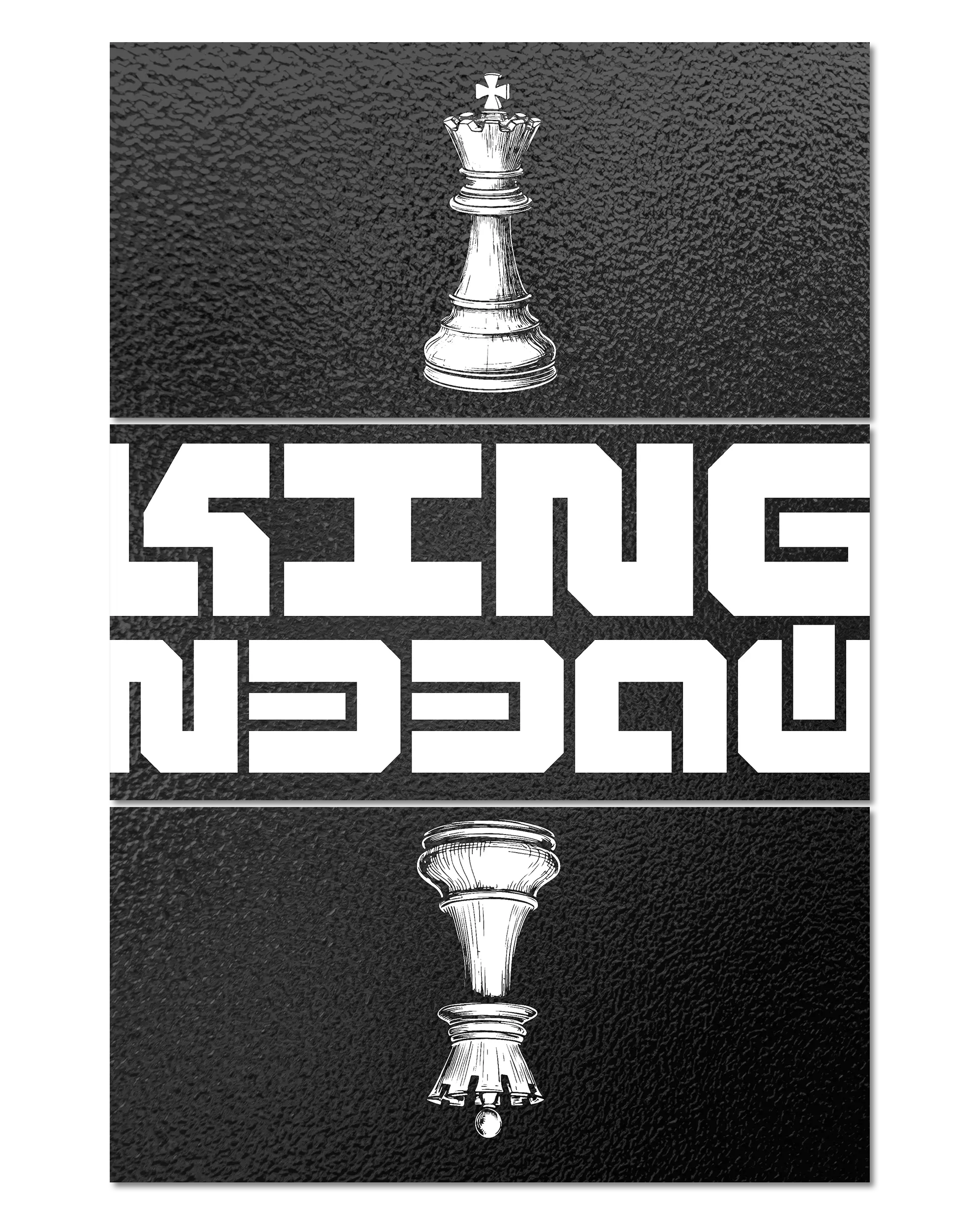 Frontalansicht des Poster Plate Designs Chessday im Original Style in der Größe Mighty (60 x 90 cm)