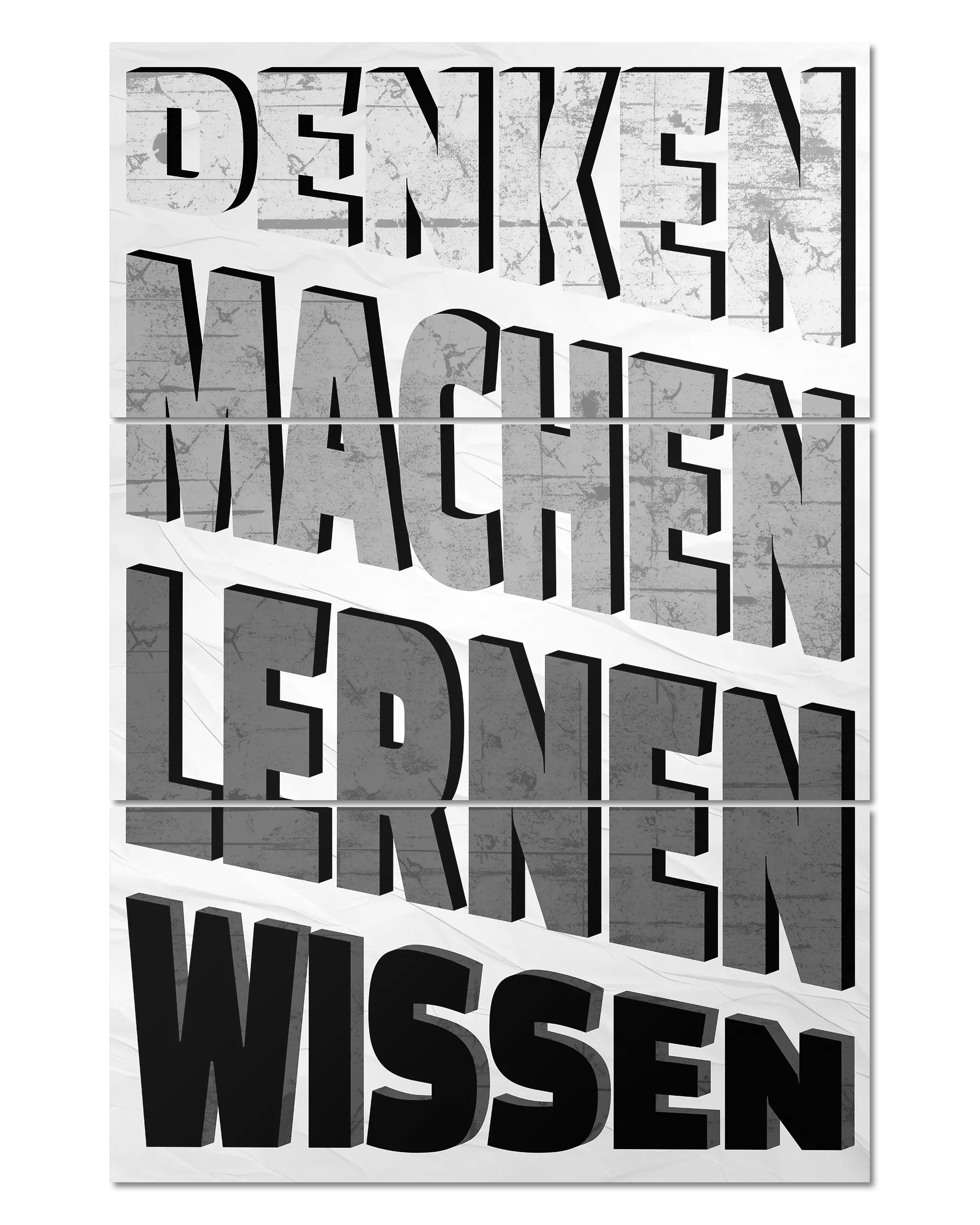 Frontalansicht des Poster Plate Designs Der Weg zum Wissen im Original Style in der Größe Mighty (60 x 90 cm)