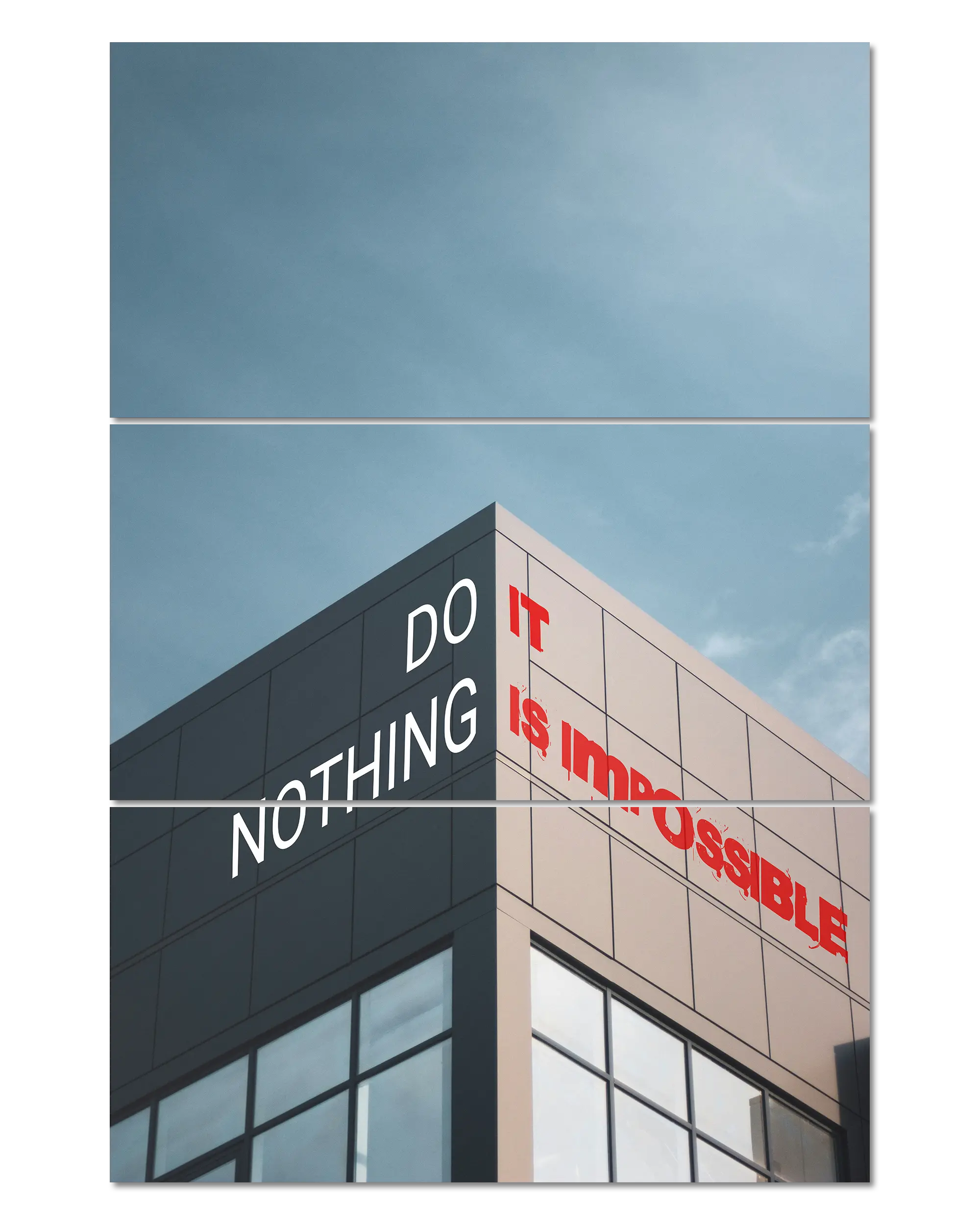 Frontalansicht des Poster Plate Designs Do Nothing im Original Style in der Größe Mighty (60 x 90 cm)