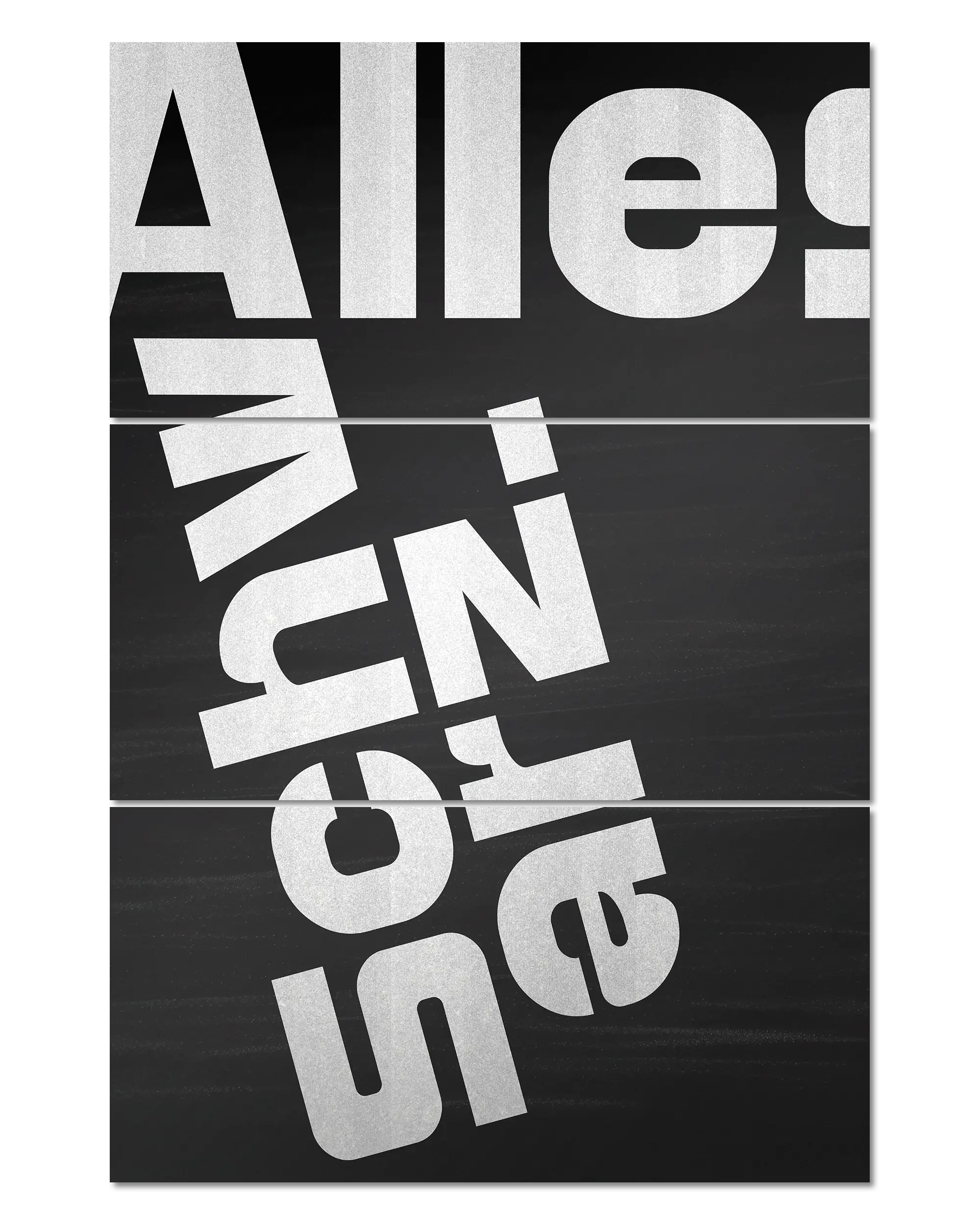 Frontalansicht des Poster Plate Designs Alles Schwarz im Original Style in der Größe Mighty (60 x 90 cm)