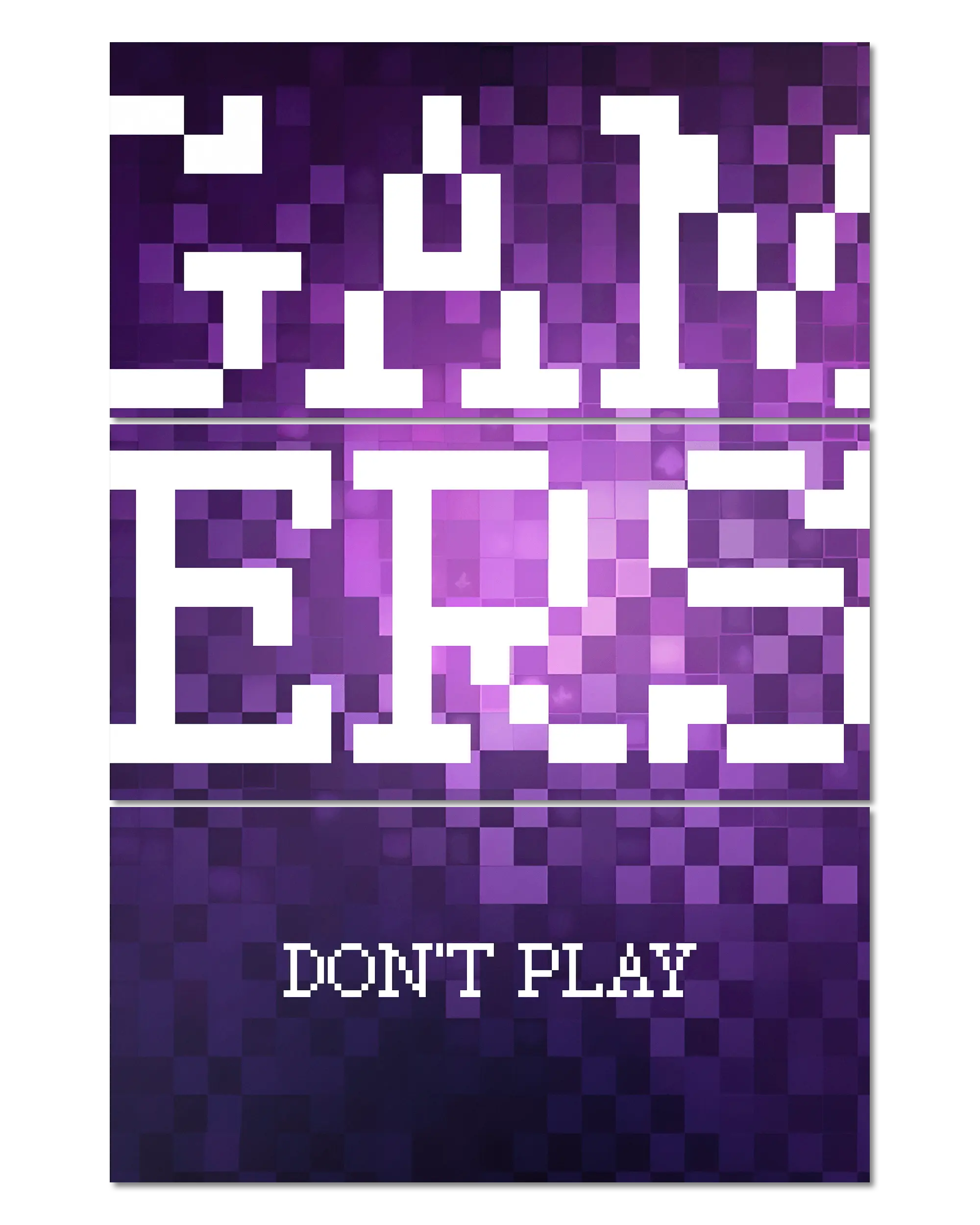 Frontalansicht des Poster Plate Designs Gamers don't play im Original Style in der Größe Mighty (60 x 90 cm)