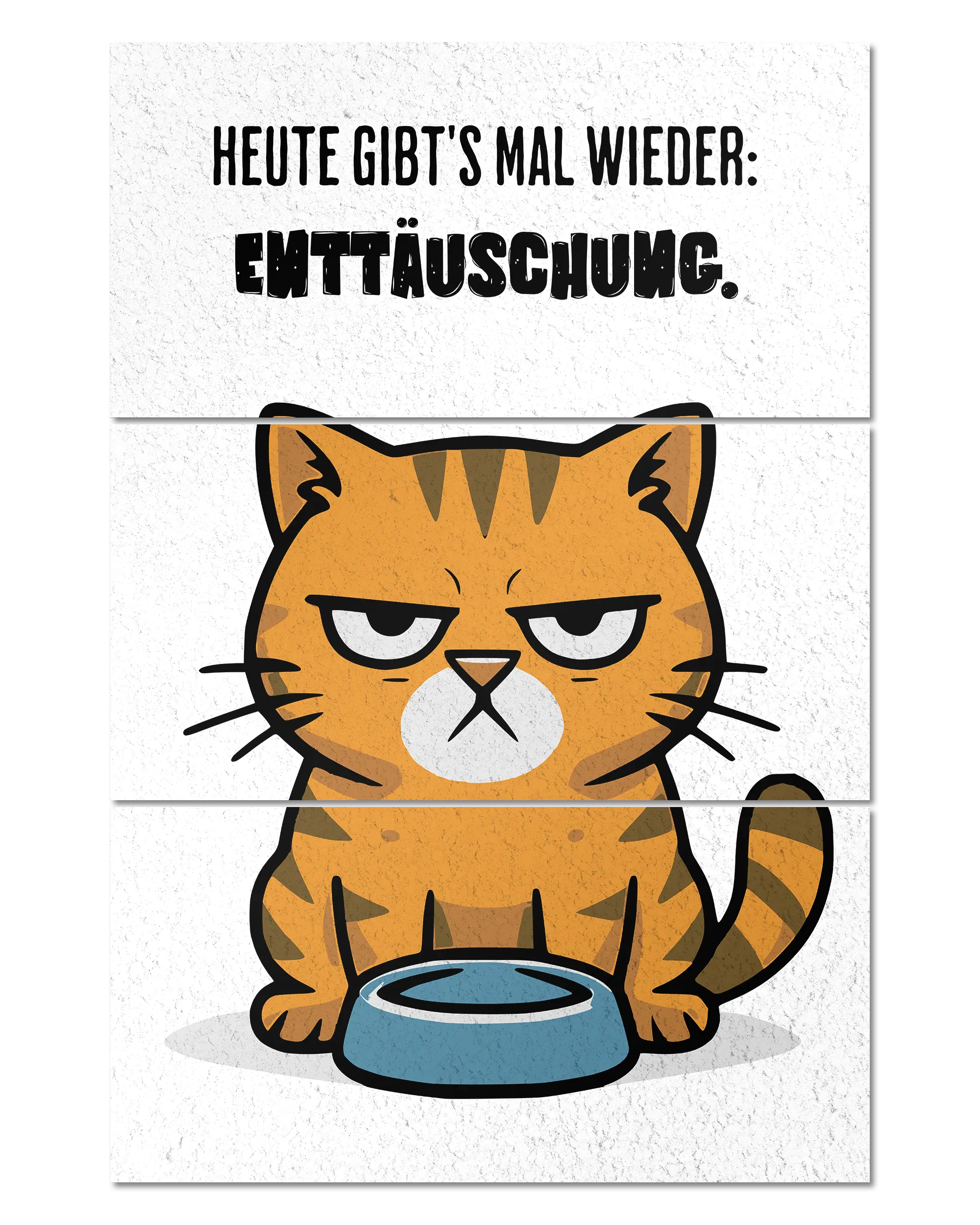 Frontalansicht des Poster Plate Designs Napf Neustart im Original Style in der Größe Mighty (60 x 90 cm)