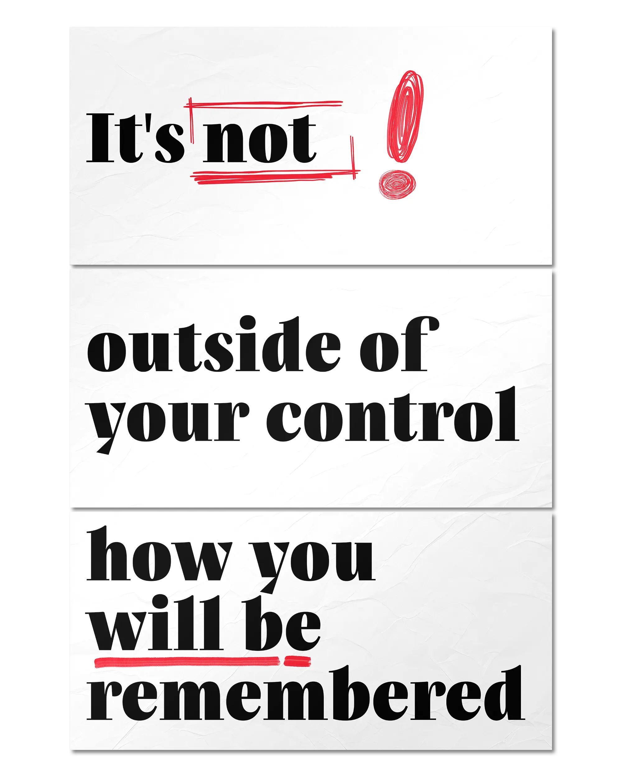 Frontalansicht des Poster Plate Designs Write your story im Original Style in der Größe Mighty (60 x 90 cm)