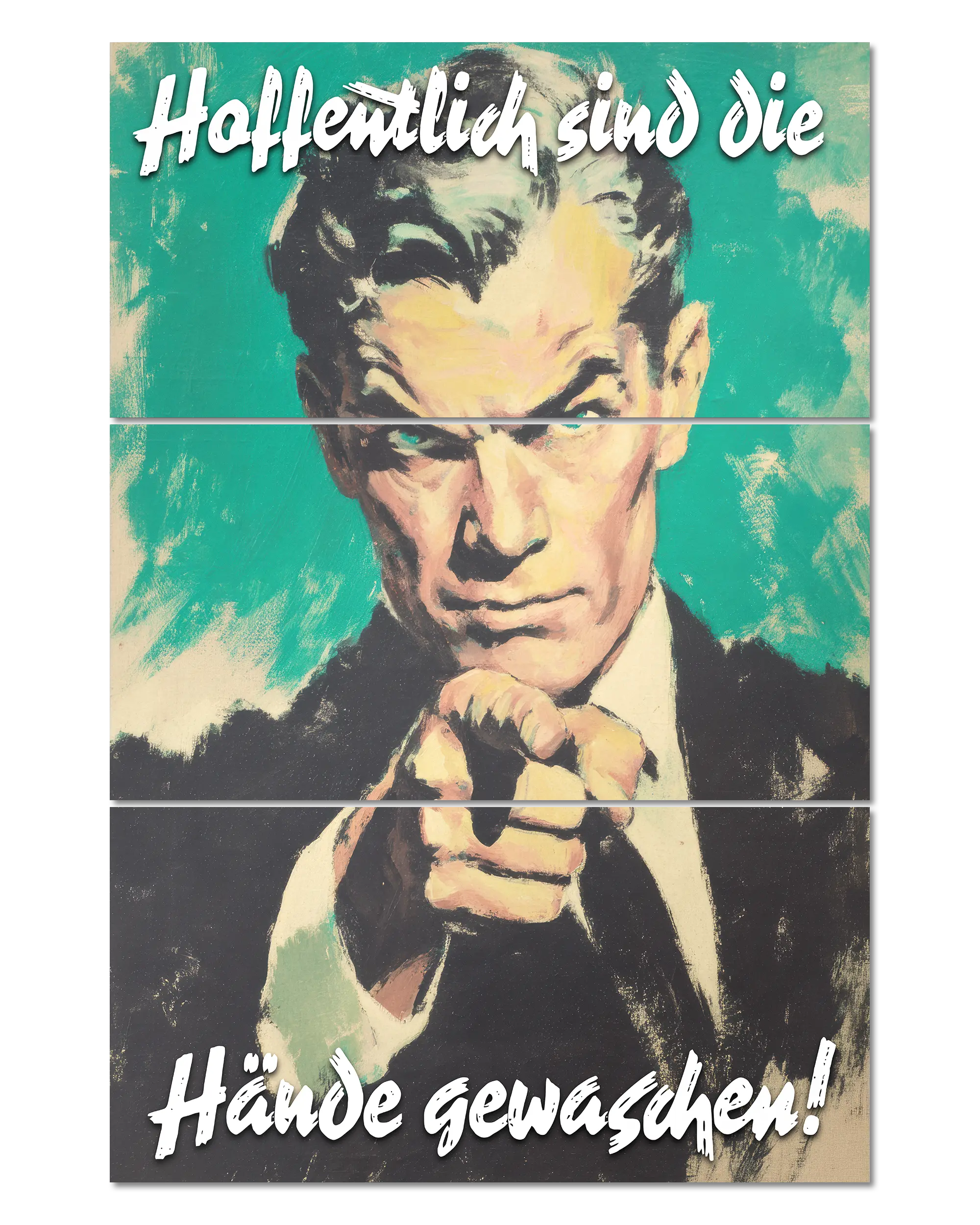 Frontalansicht des Poster Plate Designs Besser mit Seife im Original Style in der Größe Mighty (60 x 90 cm)