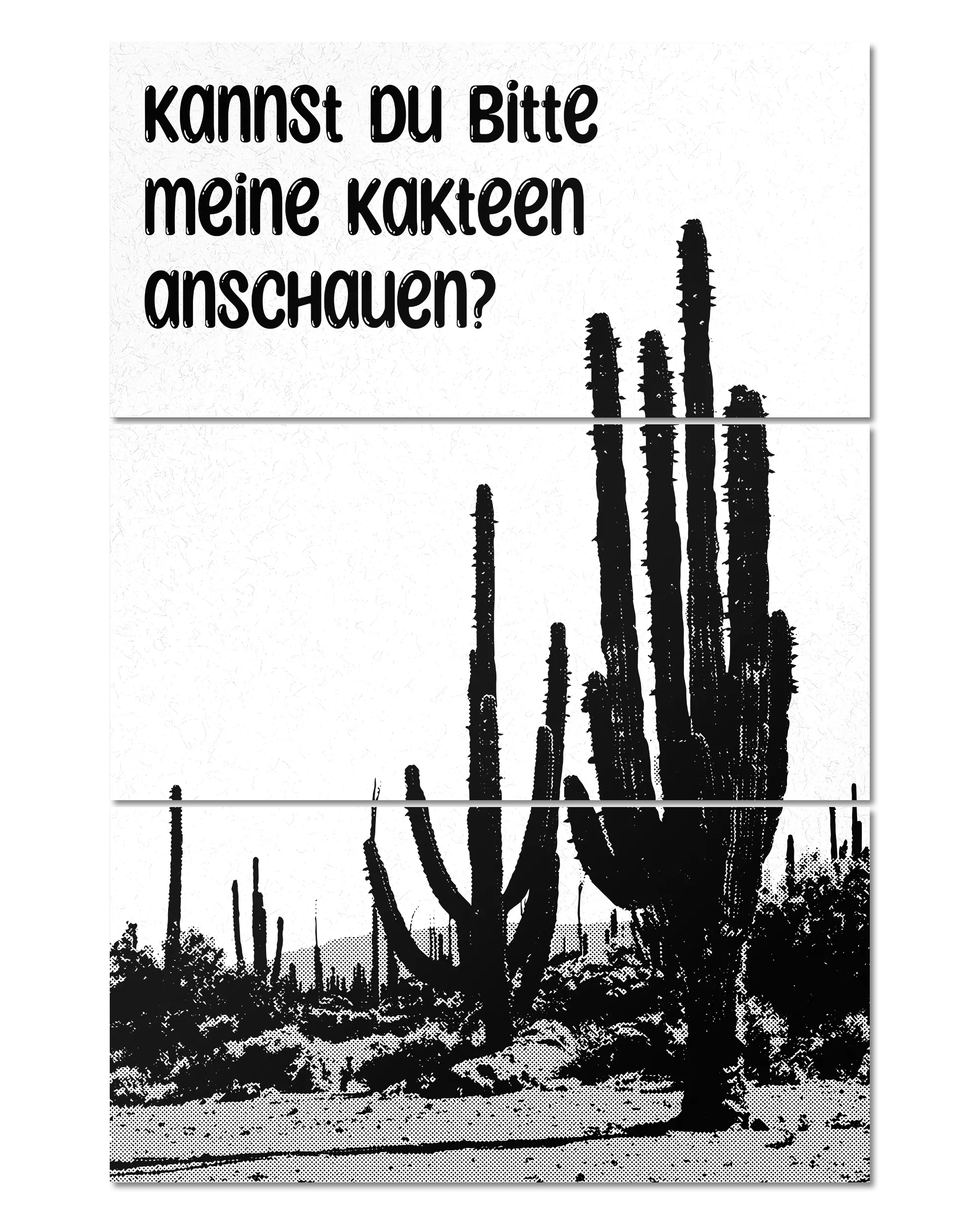 Frontalansicht des Poster Plate Designs Kacktusse im Original Style in der Größe Mighty (60 x 90 cm)