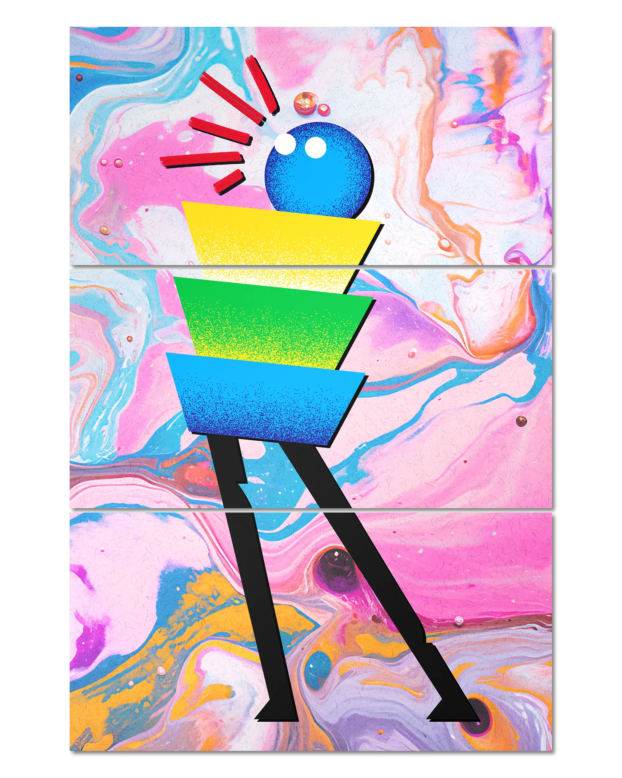 Frontalansicht des Poster Plate Designs Ein Kunstwerk im Original Style in der Größe Mighty (60 x 90 cm)