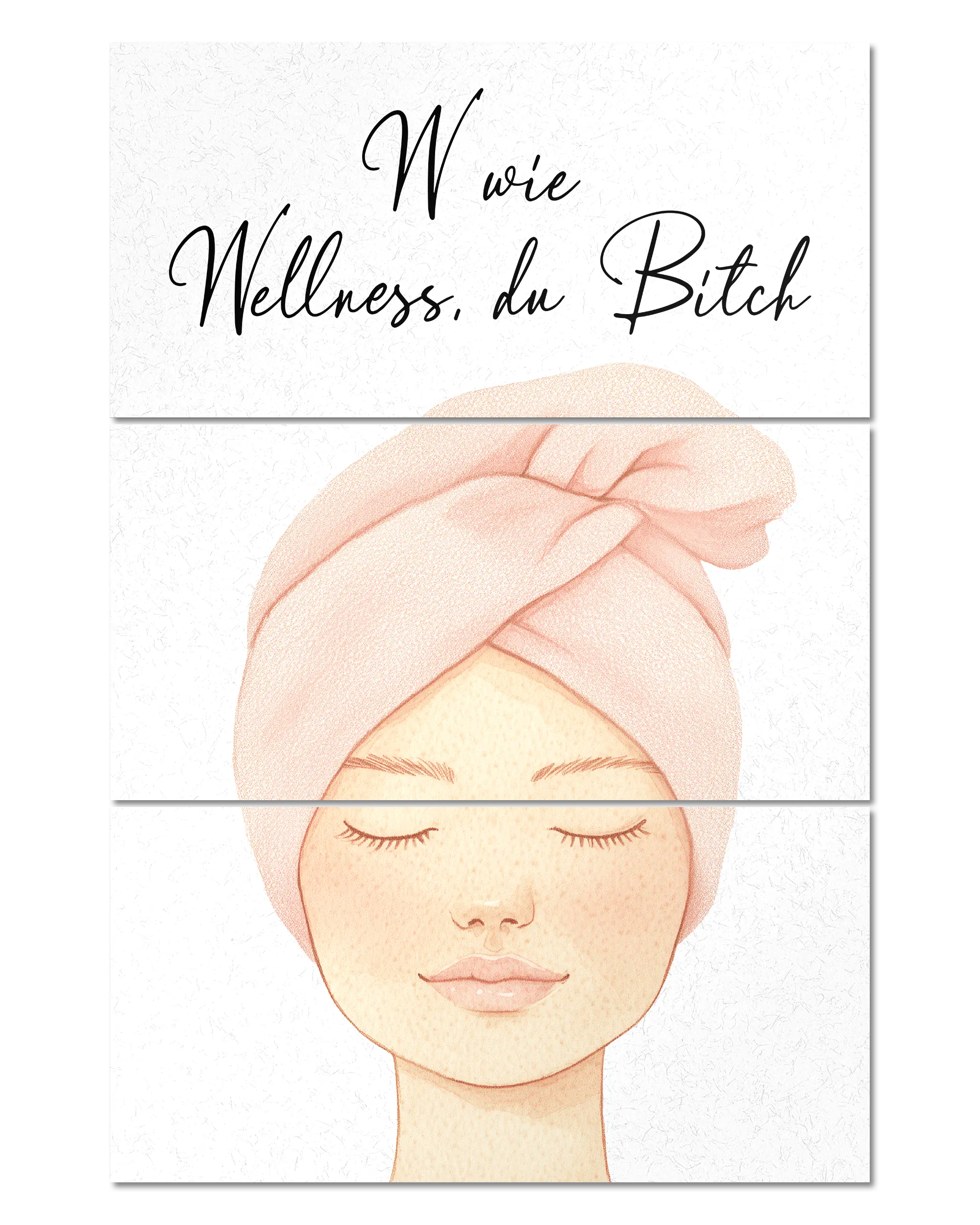 Frontalansicht des Poster Plate Designs Wellness Routine im Original Style in der Größe Mighty (60 x 90 cm)