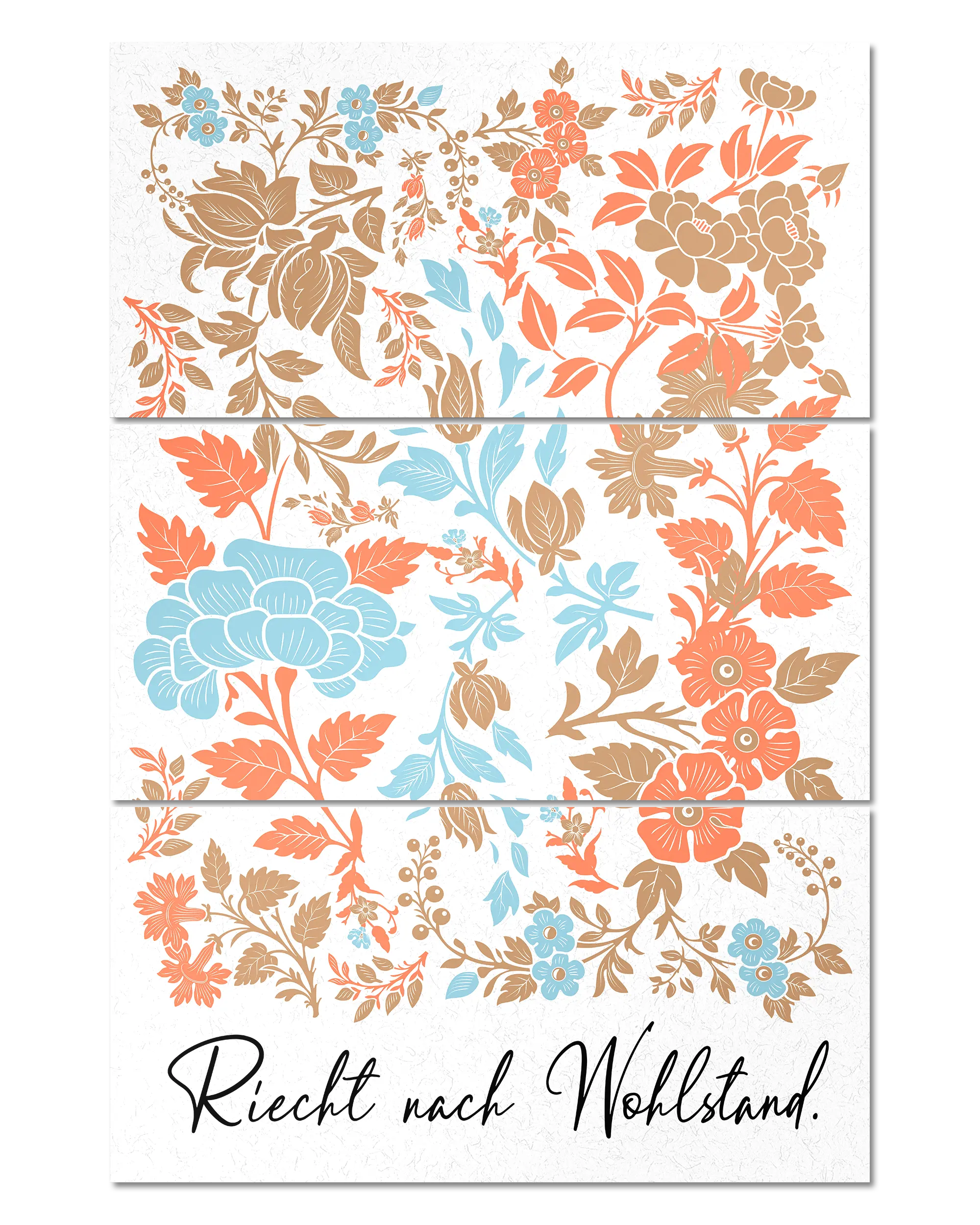 Frontalansicht des Poster Plate Designs Wohlstandsduft im Original Style in der Größe Mighty (60 x 90 cm)