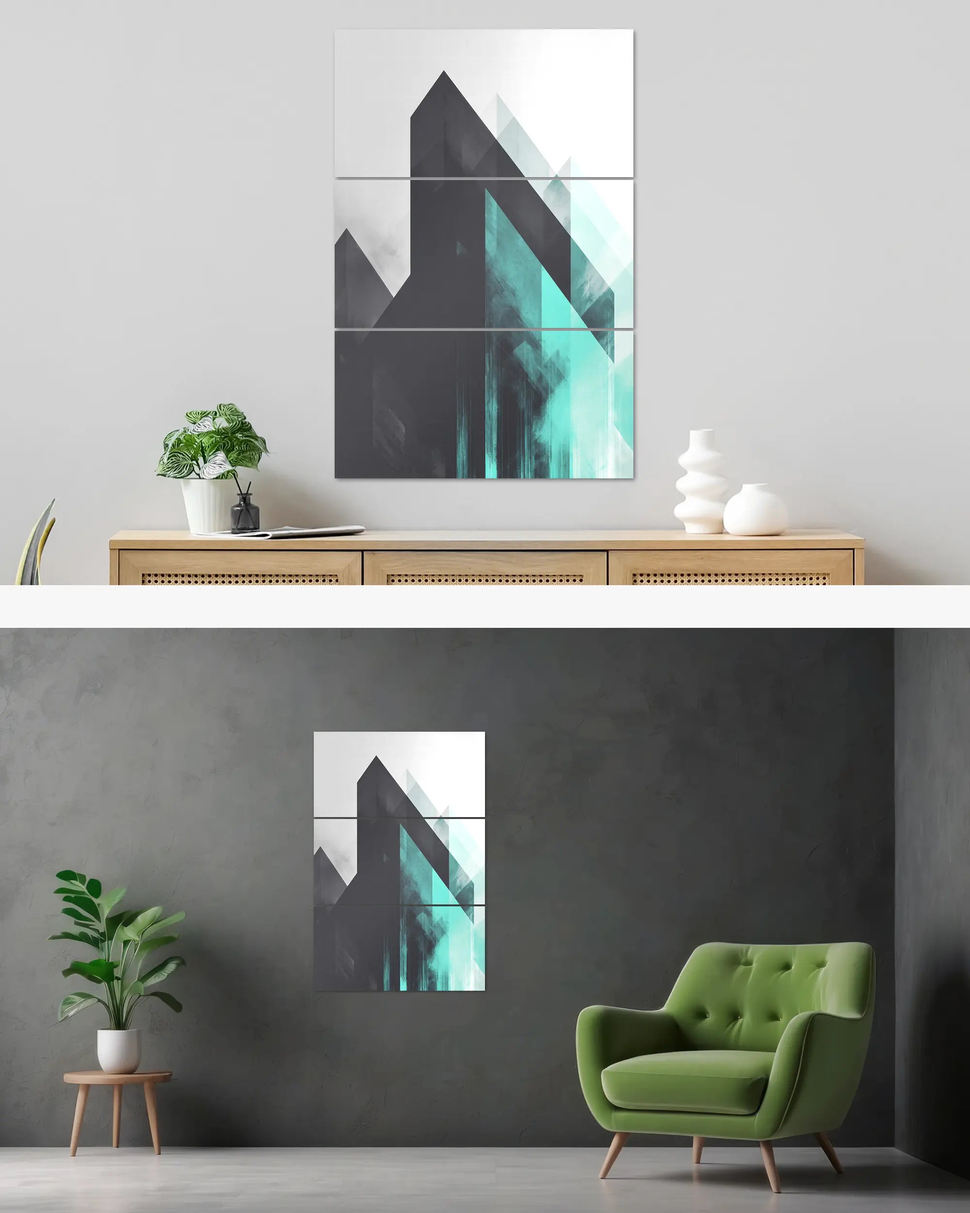 Wandansicht des Poster Plate Designs Ein Abstrakt im Original Style in der Größe Mighty (60 x 90 cm)