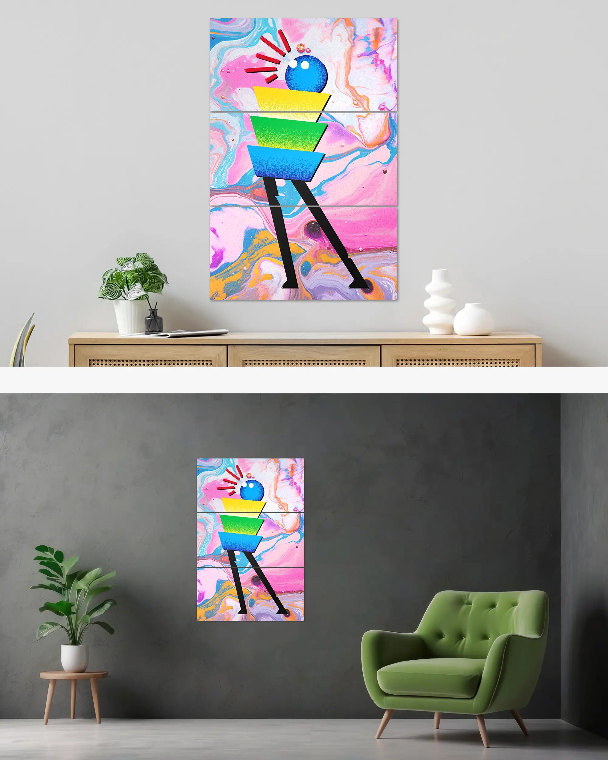 Wandansicht des Poster Plate Designs Ein Kunstwerk im Original Style in der Größe Mighty (60 x 90 cm)