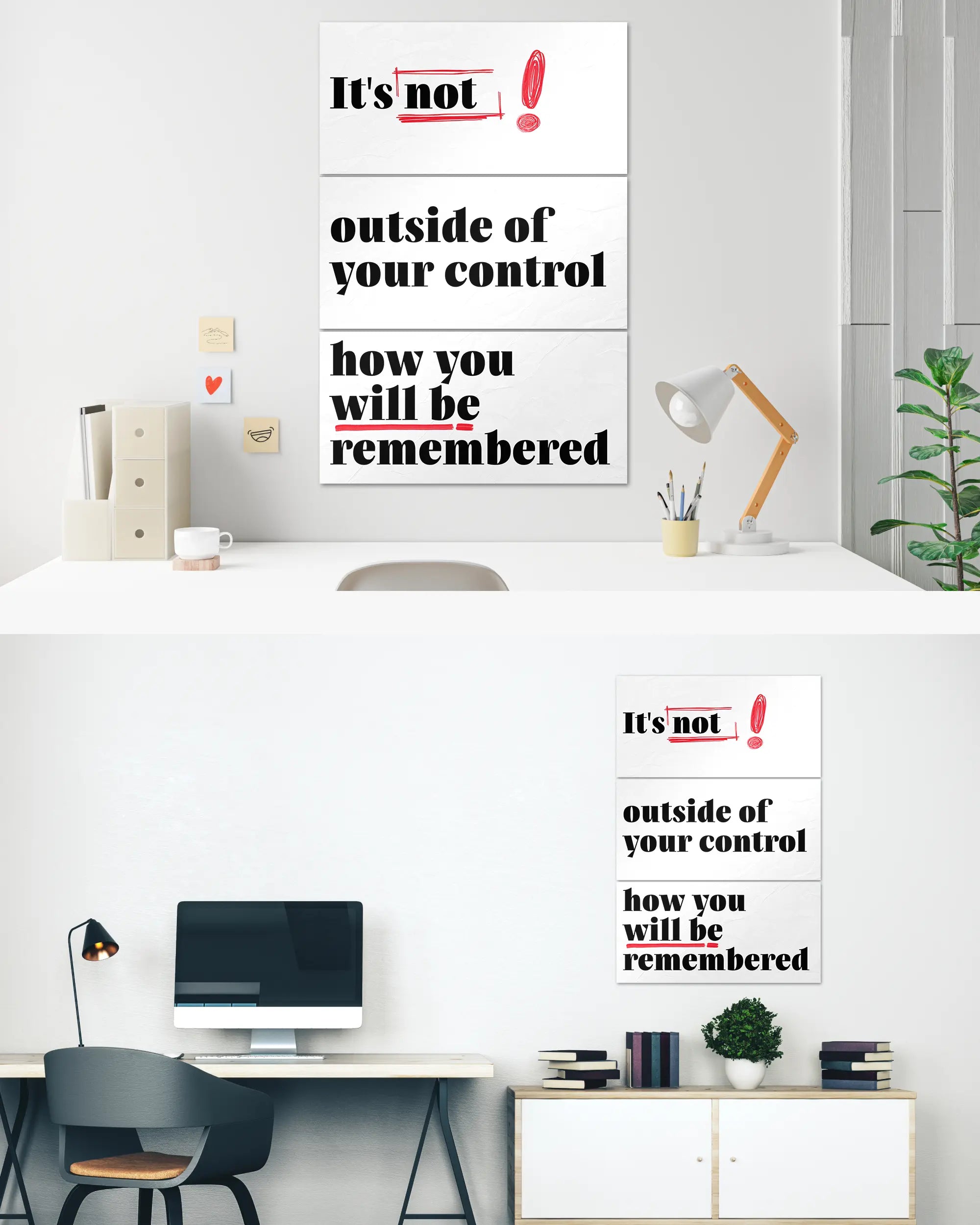 Zimmeransicht des Poster Plate Designs Write your story im Original Style in der Größe Mighty (60 x 90 cm)