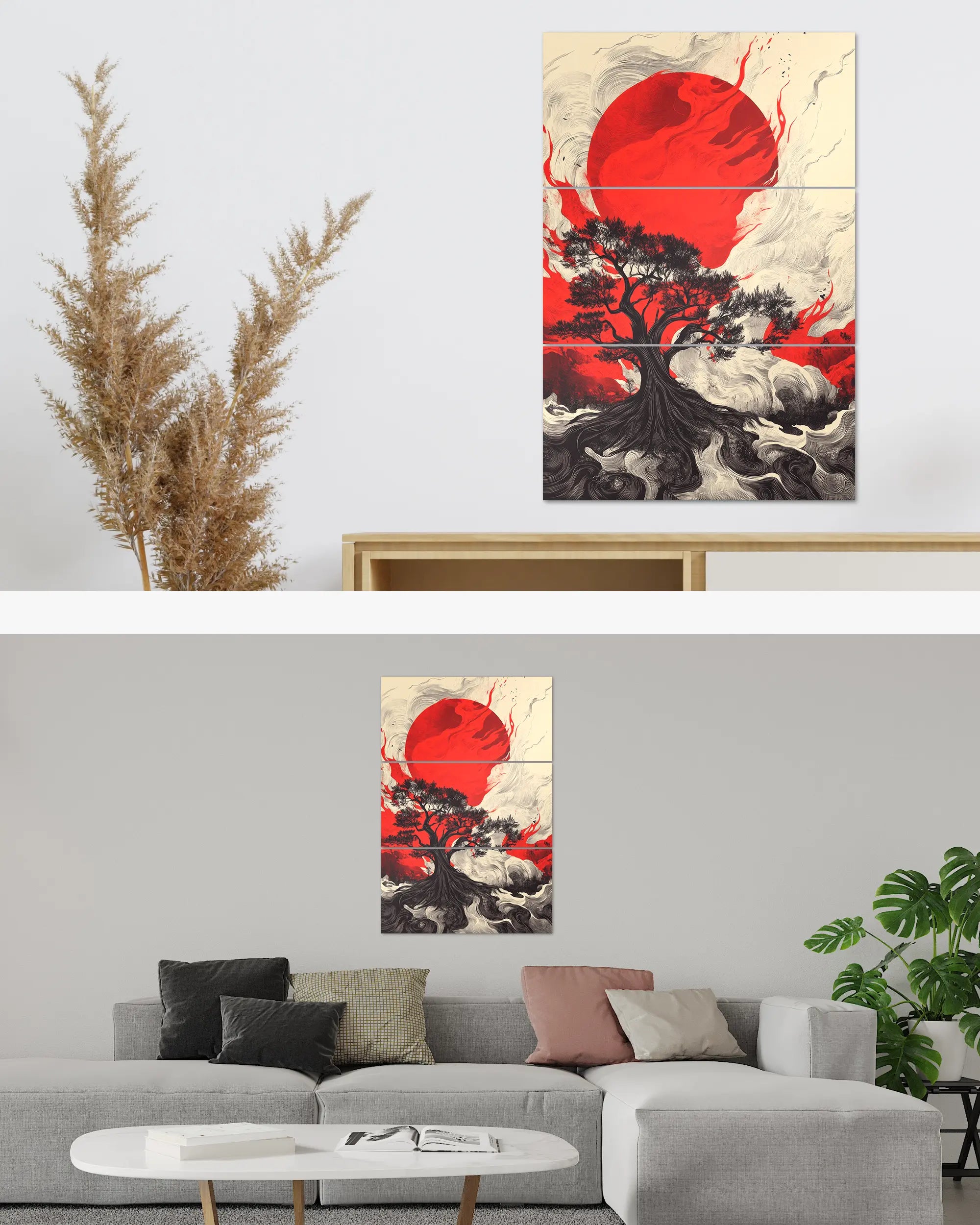 Zimmeransicht des Poster Plate Designs Japan is lit im Original Style in der Größe Mighty (60 x 90 cm)