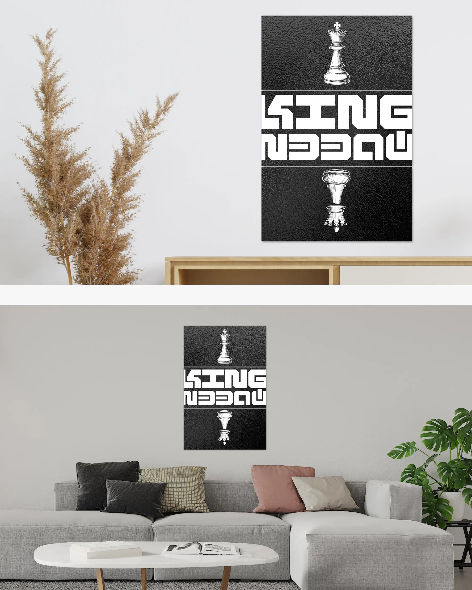 Zimmeransicht des Poster Plate Designs Chessday im Original Style in der Größe Mighty (60 x 90 cm)