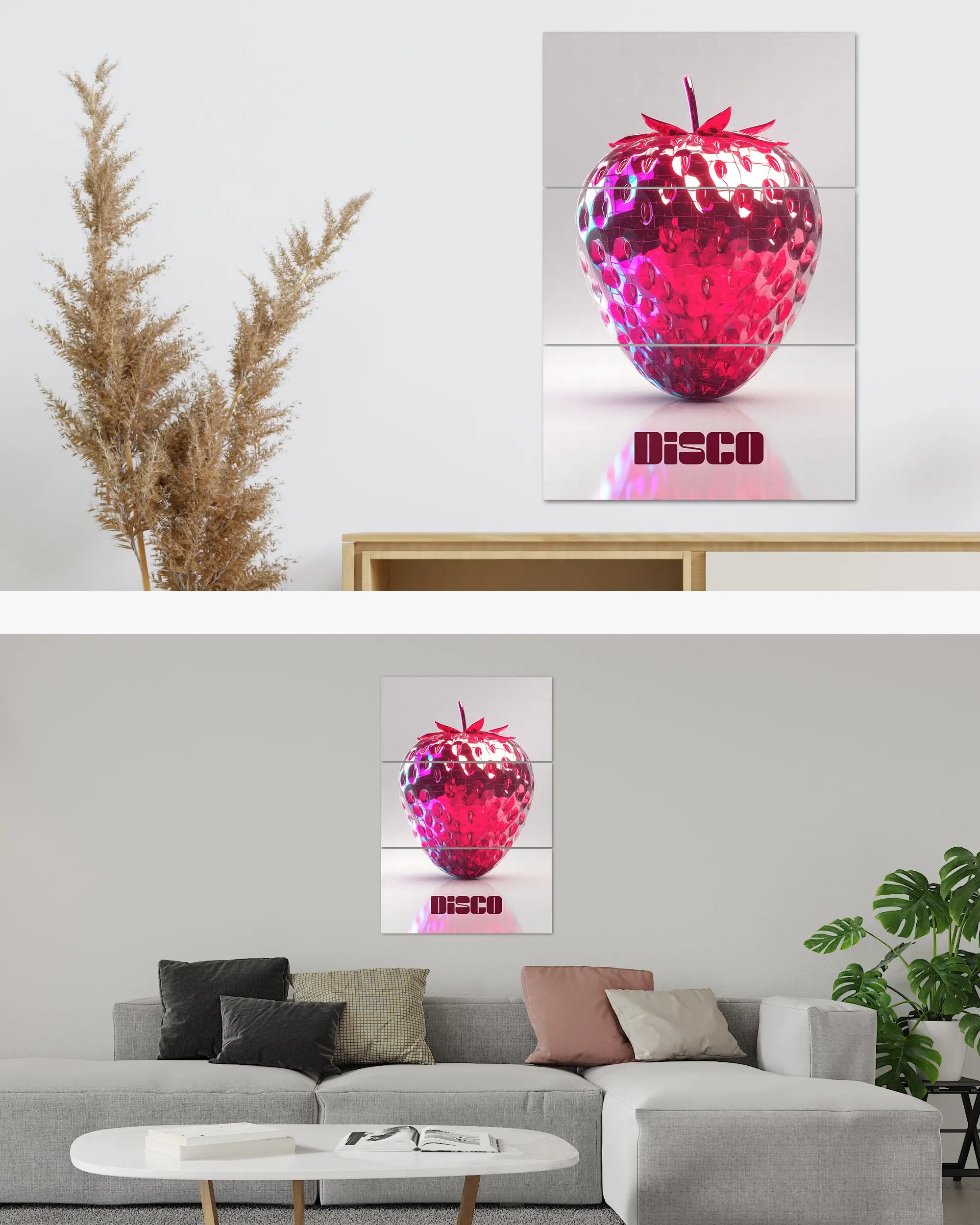 Zimmeransicht des Poster Plate Designs Discoberry im Original Style in der Größe Mighty (60 x 90 cm)