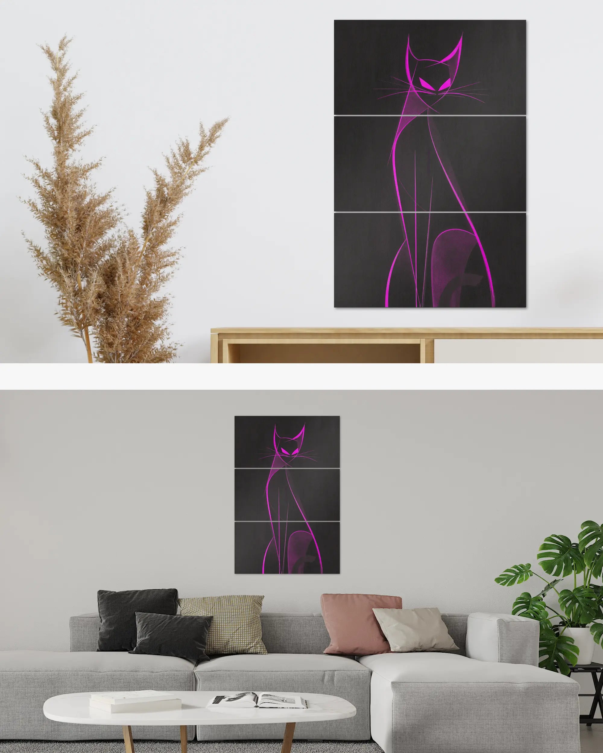 Zimmeransicht des Poster Plate Designs Katzenkrimi im Original Style in der Größe Mighty (60 x 90 cm)