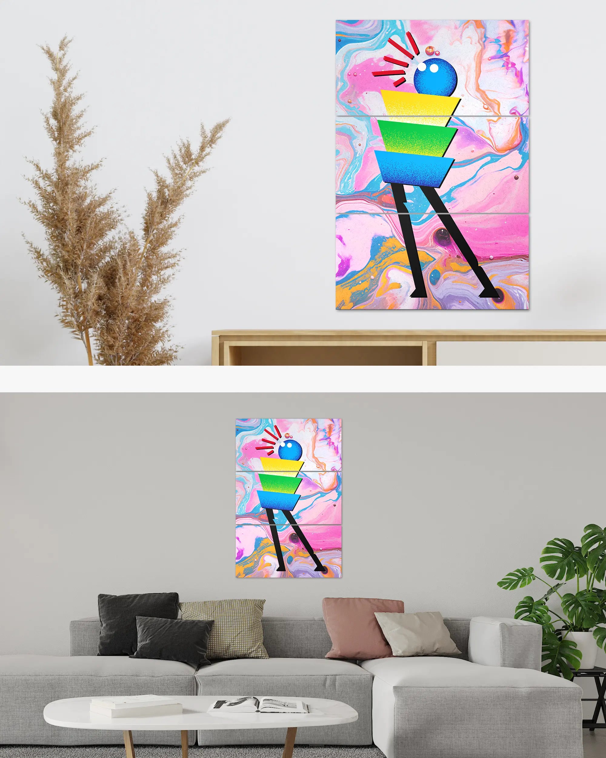 Zimmeransicht des Poster Plate Designs Ein Kunstwerk im Original Style in der Größe Mighty (60 x 90 cm)