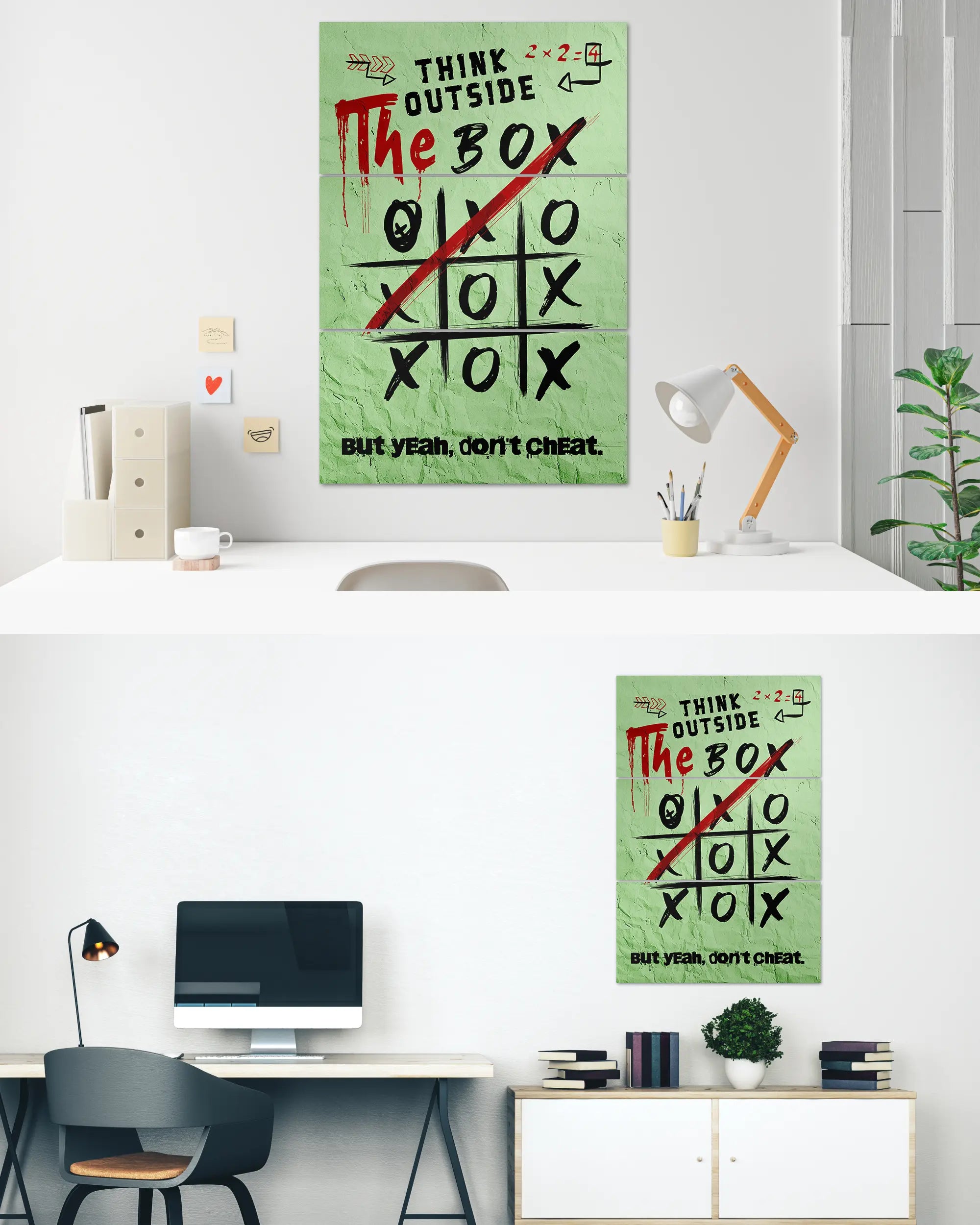 Zimmeransicht des Poster Plate Designs Boxing Outside im Original Style in der Größe Mighty (60 x 90 cm)