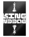 Frontalansicht des Poster Plate Designs Chessday im Metallic Style in der Größe Main (40 x 60 cm)