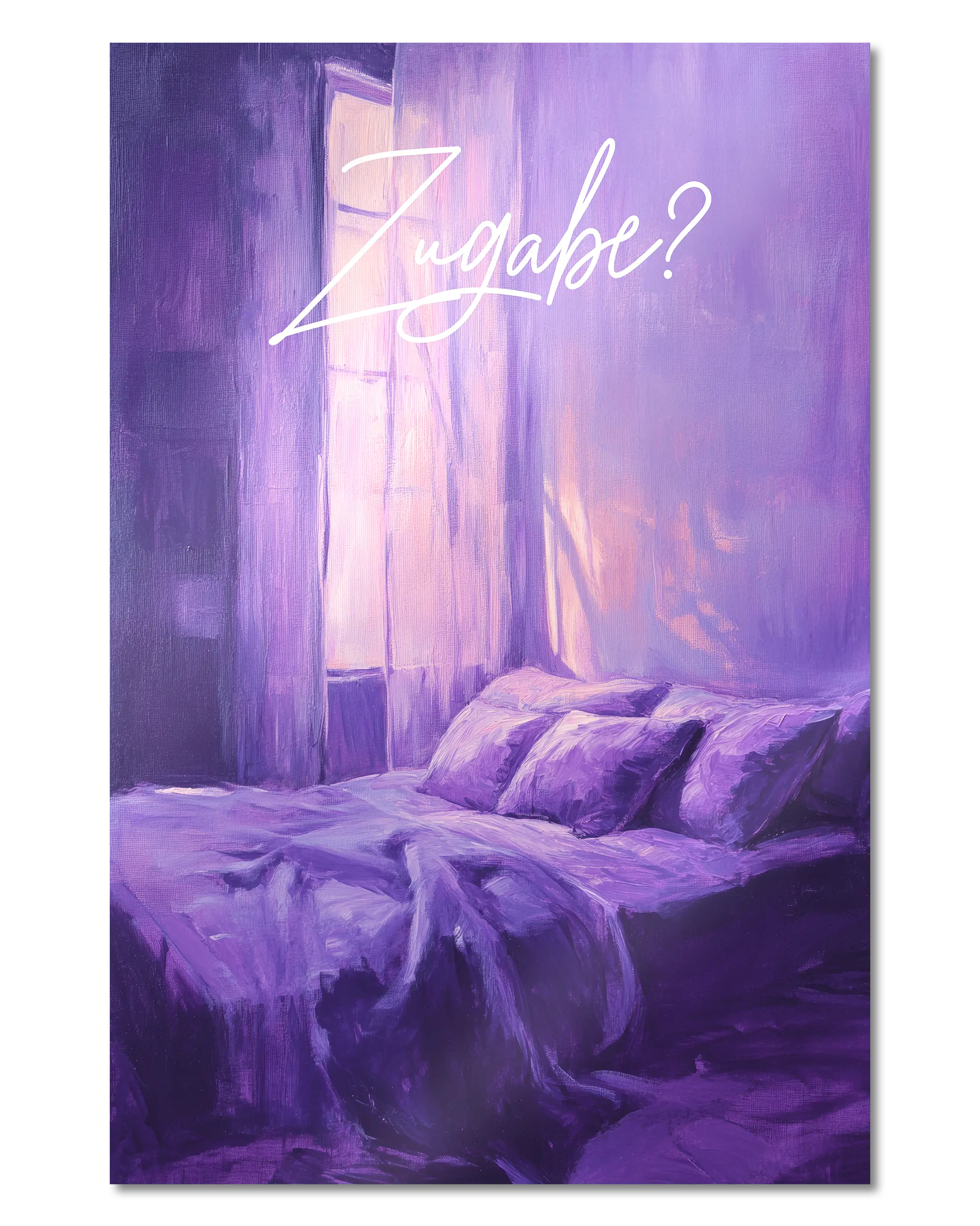 Frontalansicht des Poster Plate Designs Sexuell bedürftig im Metallic Style in der Größe Main (40 x 60 cm)