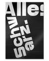 Frontalansicht des Poster Plate Designs Alles Schwarz im Metallic Style in der Größe Main (40 x 60 cm)