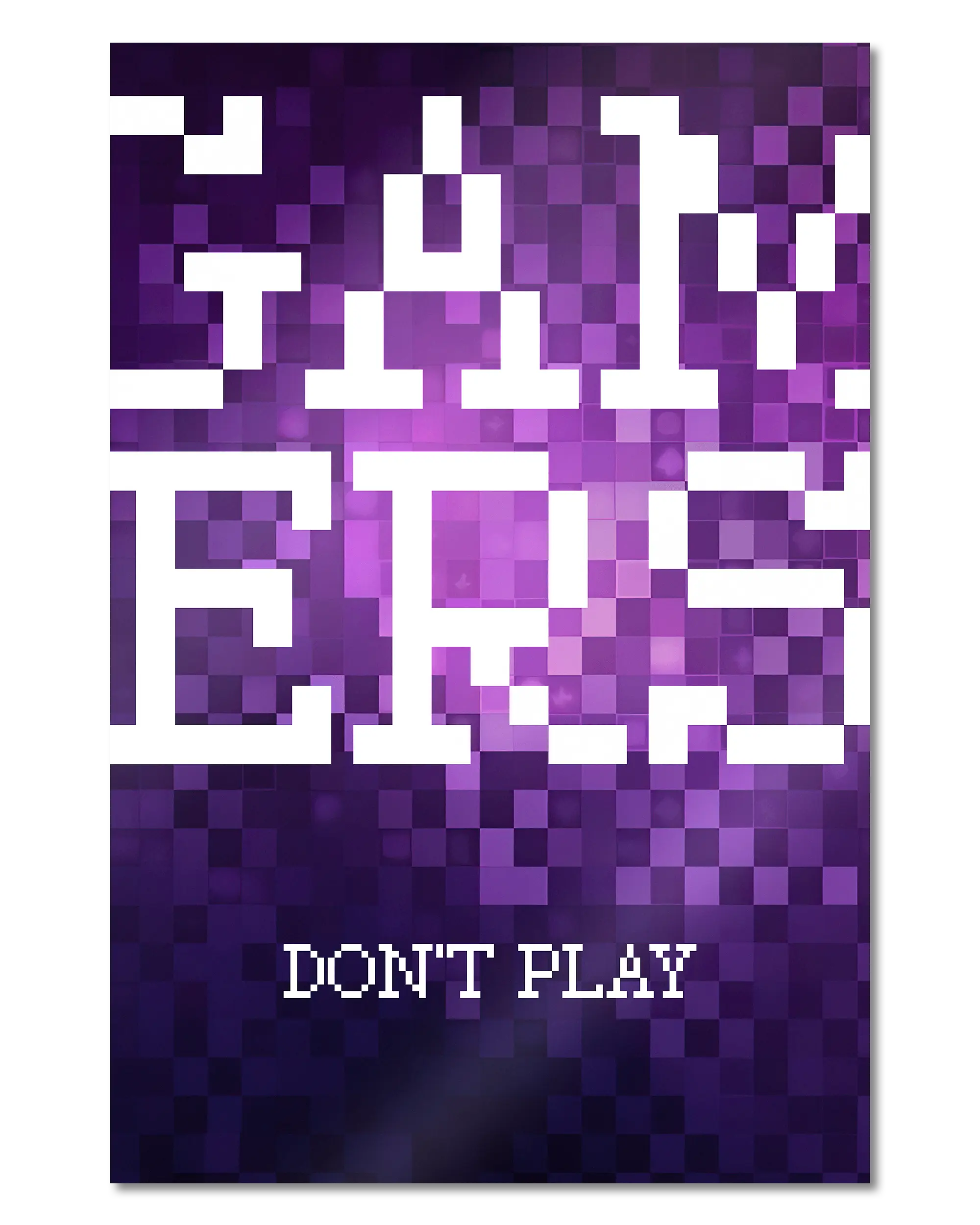 Frontalansicht des Poster Plate Designs Gamers don't play im Metallic Style in der Größe Main (40 x 60 cm)