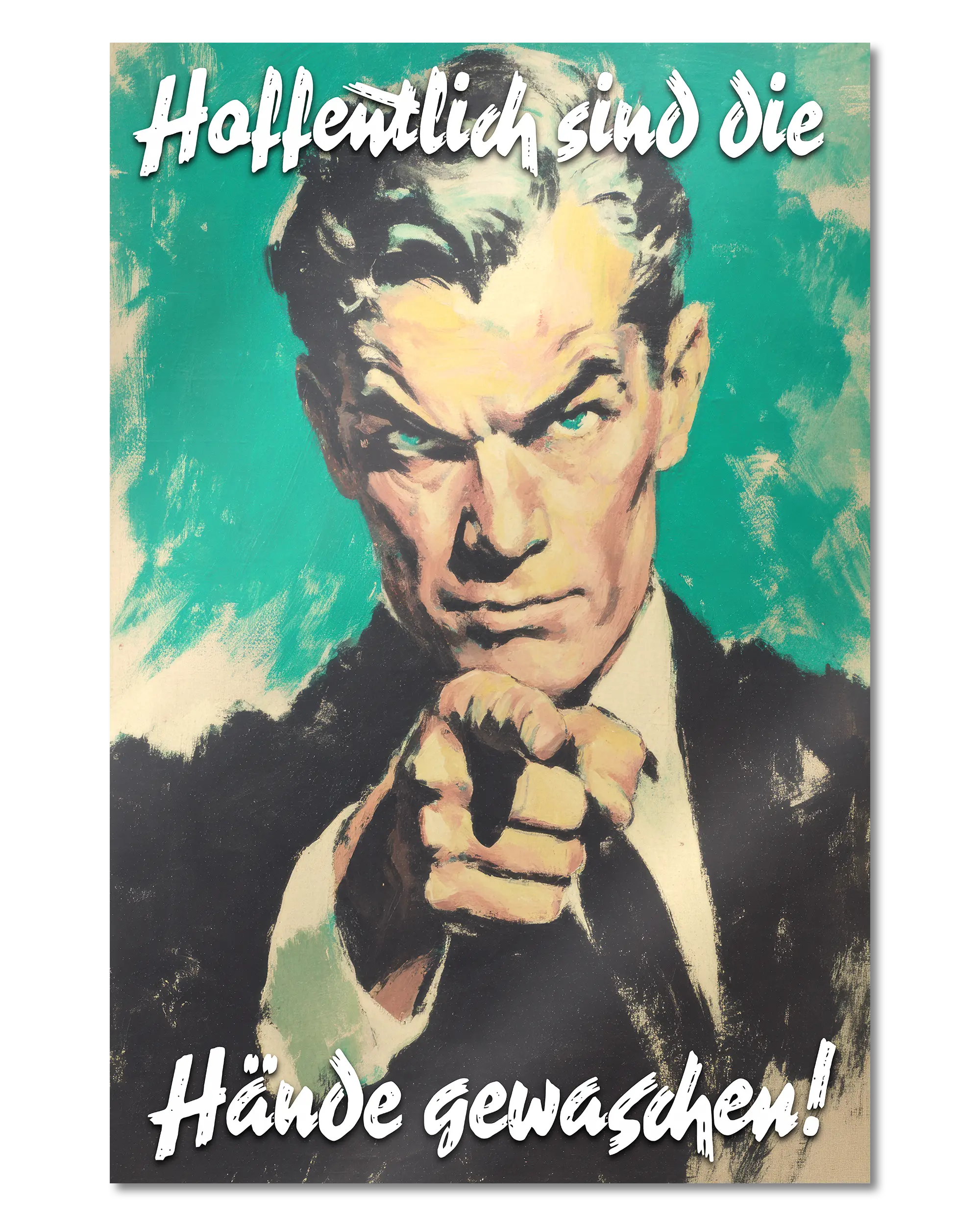Frontalansicht des Poster Plate Designs Besser mit Seife im Metallic Style in der Größe Main (40 x 60 cm)