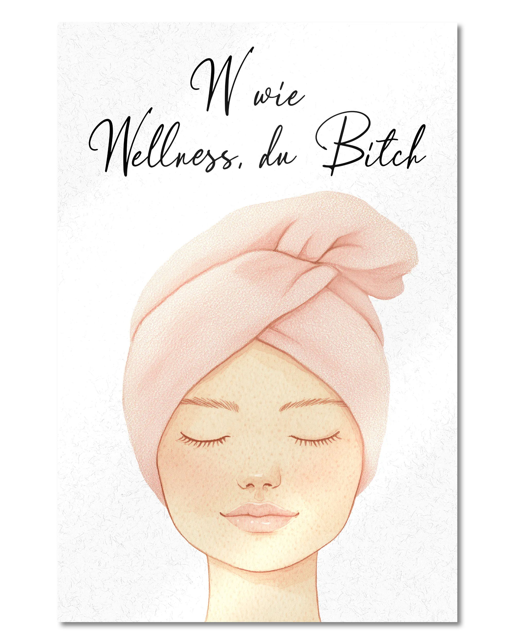 Frontalansicht des Poster Plate Designs Wellness Routine im Metallic Style in der Größe Main (40 x 60 cm)
