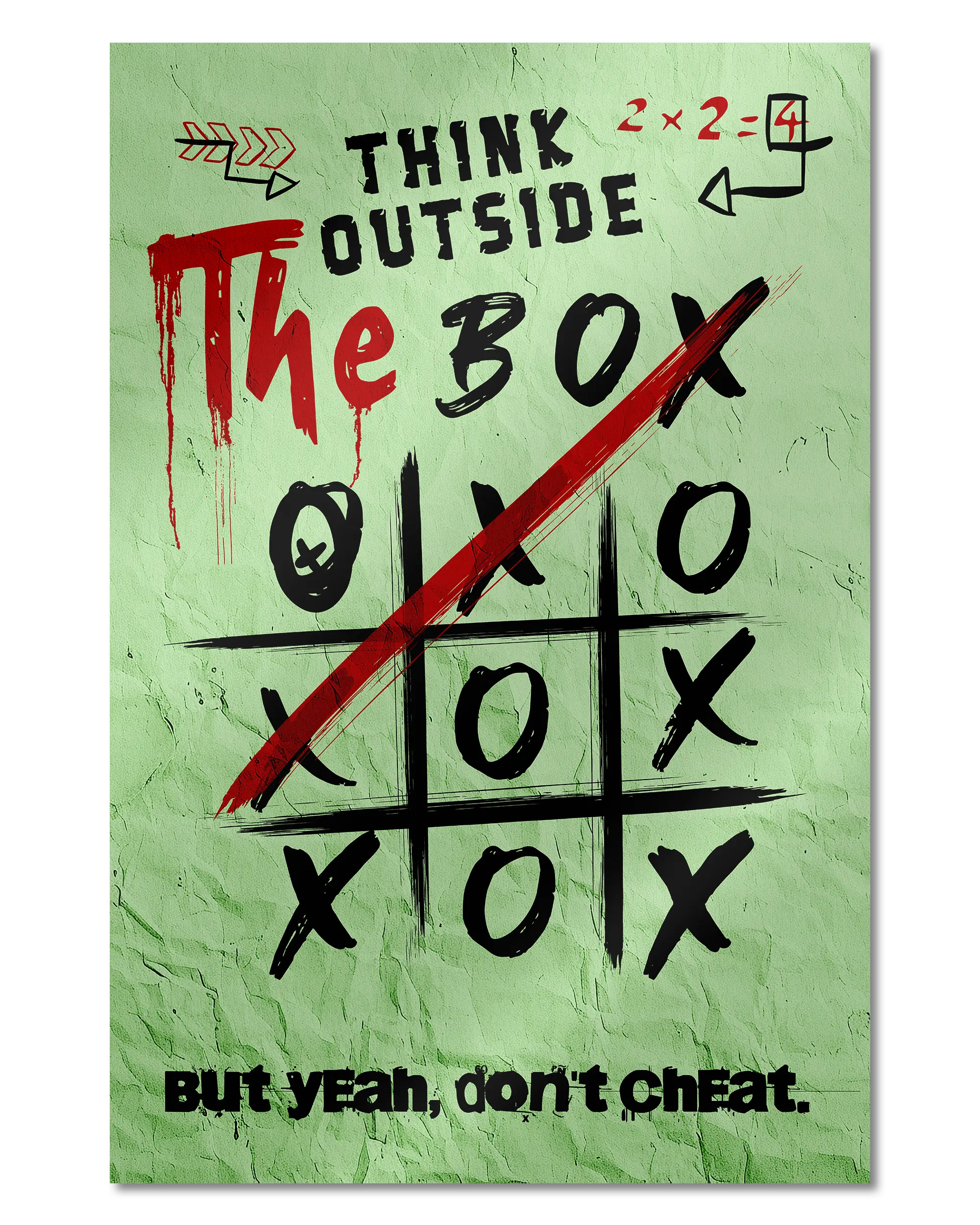 Frontalansicht des Poster Plate Designs Boxing Outside im Metallic Style in der Größe Main (40 x 60 cm)