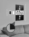 Magnet-Kit Seitenansicht des Poster Plate Designs Chessday im Metallic Style in der Größe Main (40 x 60 cm)