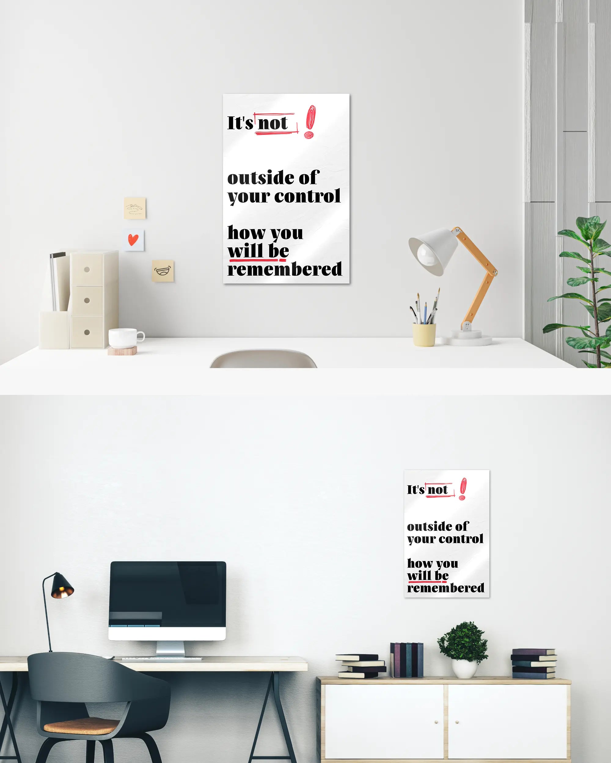 Zimmeransicht des Poster Plate Designs Write your story im Metallic Style in der Größe Main (40 x 60 cm)